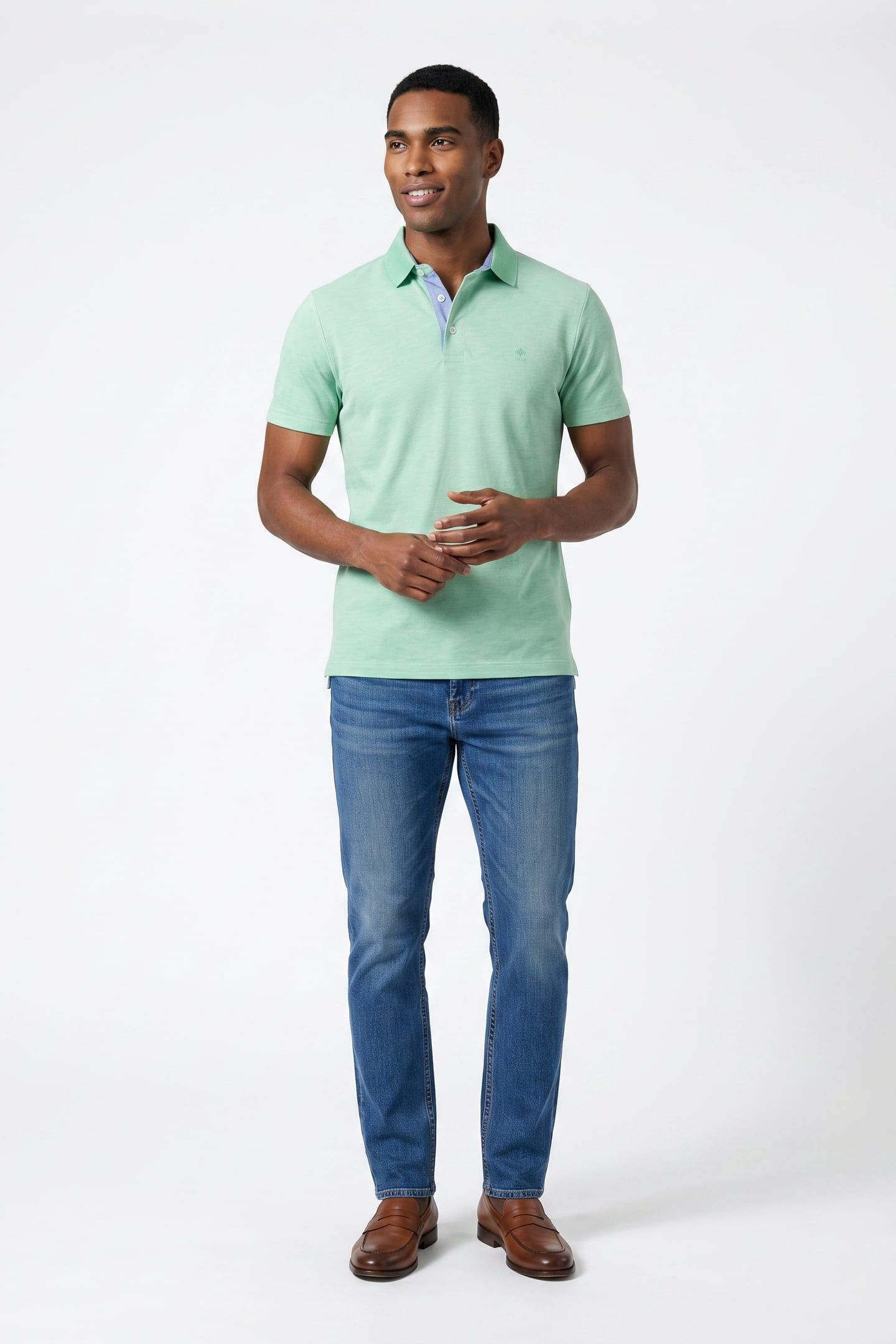 LUX JASPE PIQUE CF SS GREEN 2