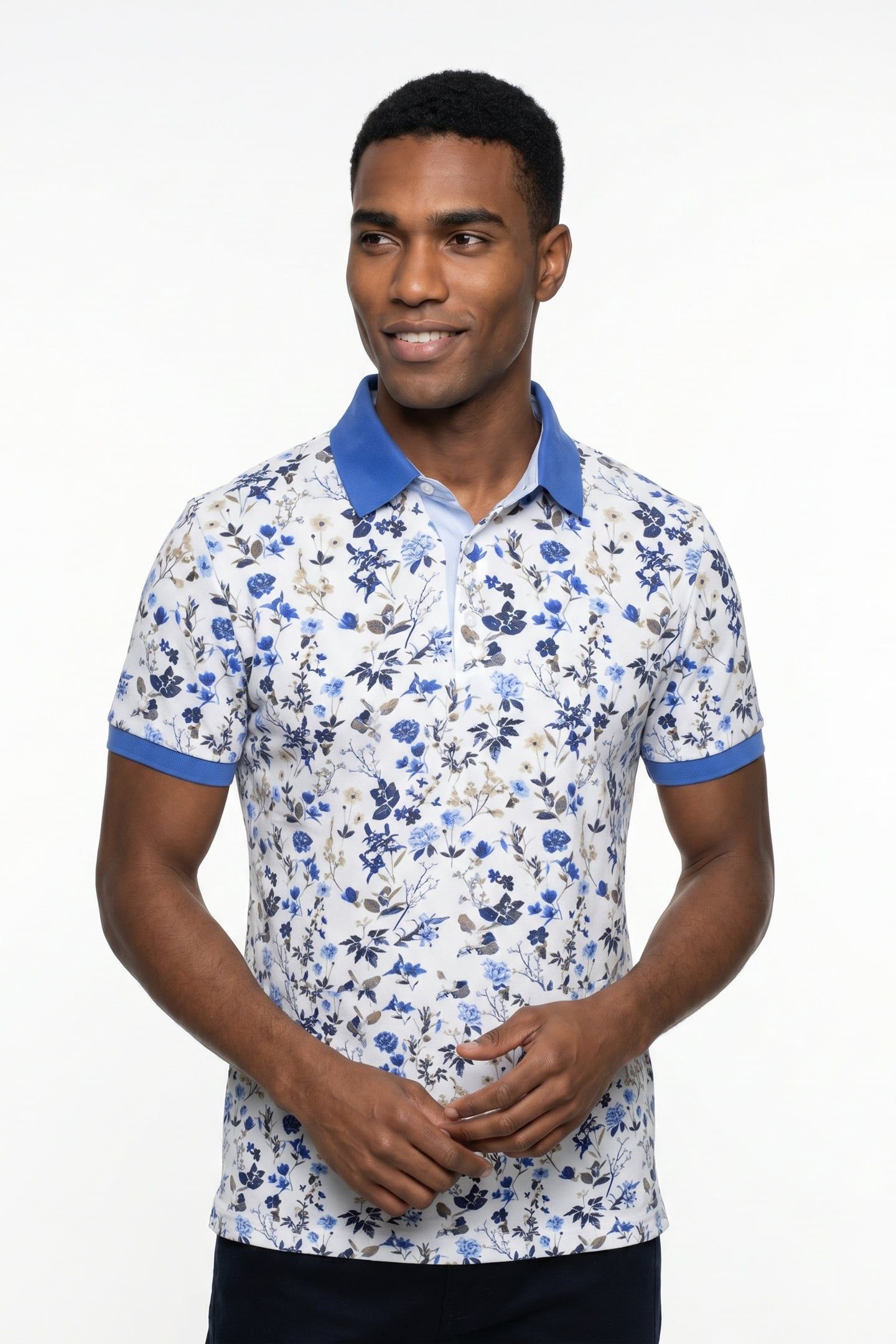LUX AOP FLORAL PIQUE CF WHITE 1