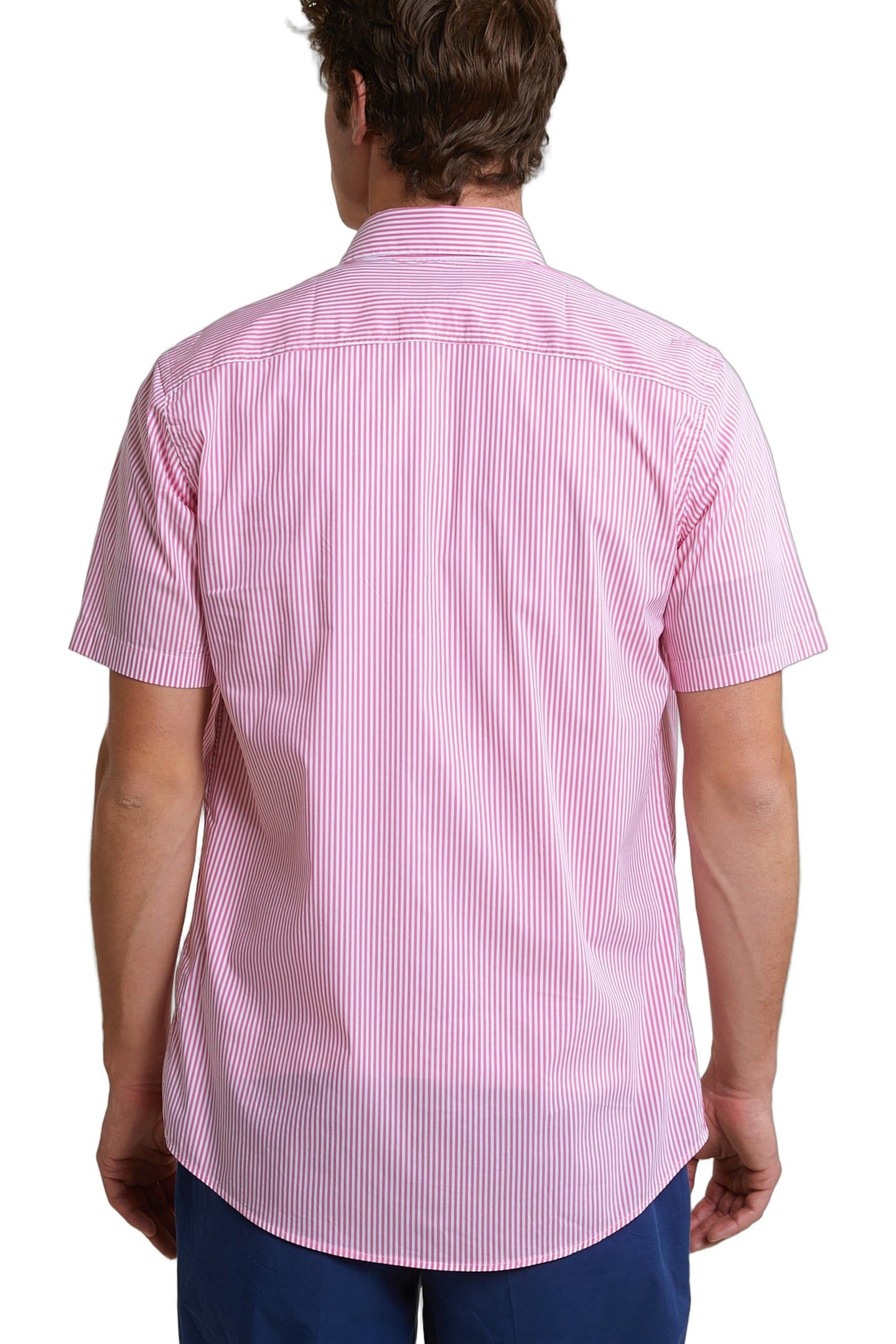 CUSTOM FIT STRIPED PERFORMANCE STRETCH SHIRT SHORT SLEEVES P 4