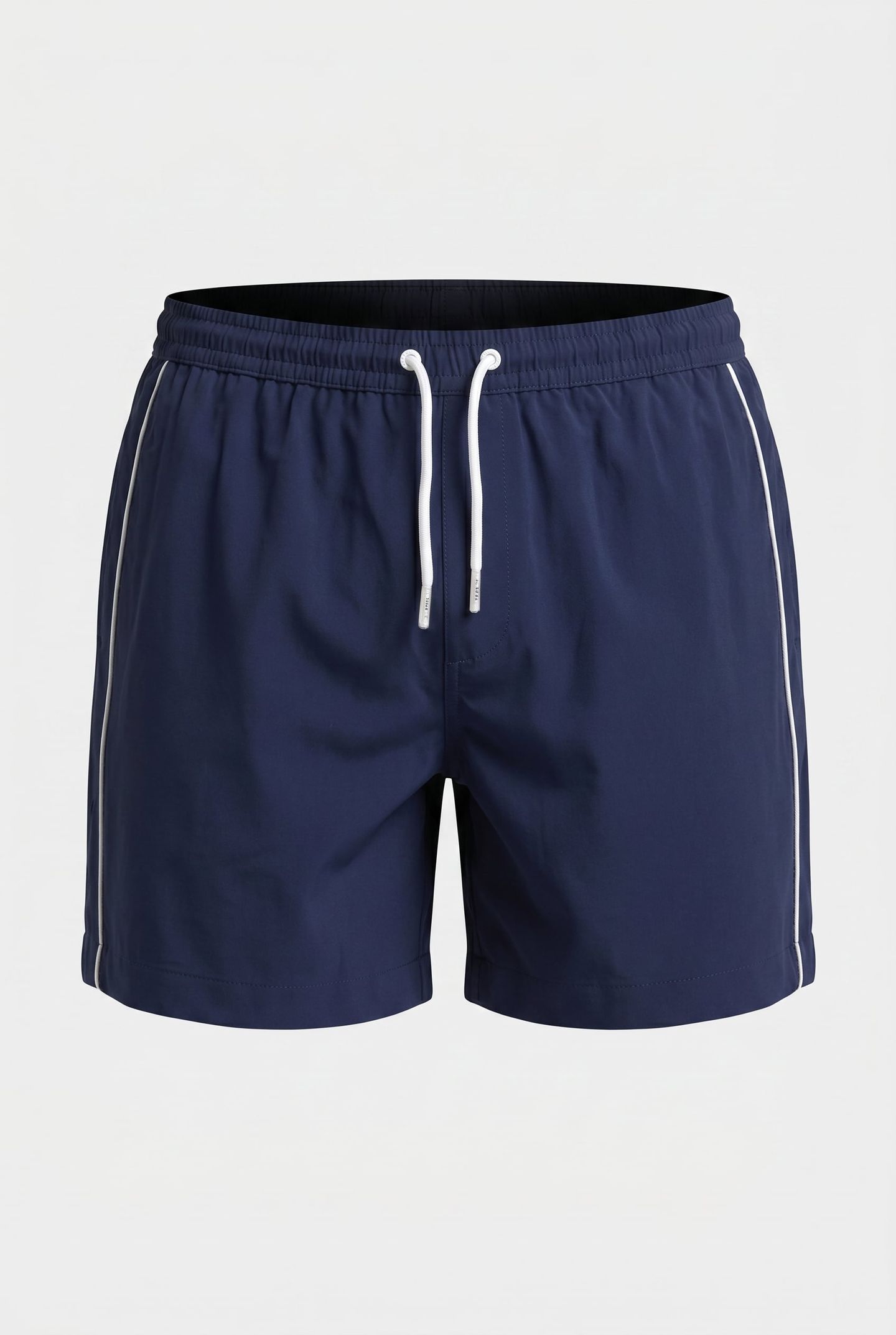 SWIM SHORT WITH PIPING NAVY/WHITE 3