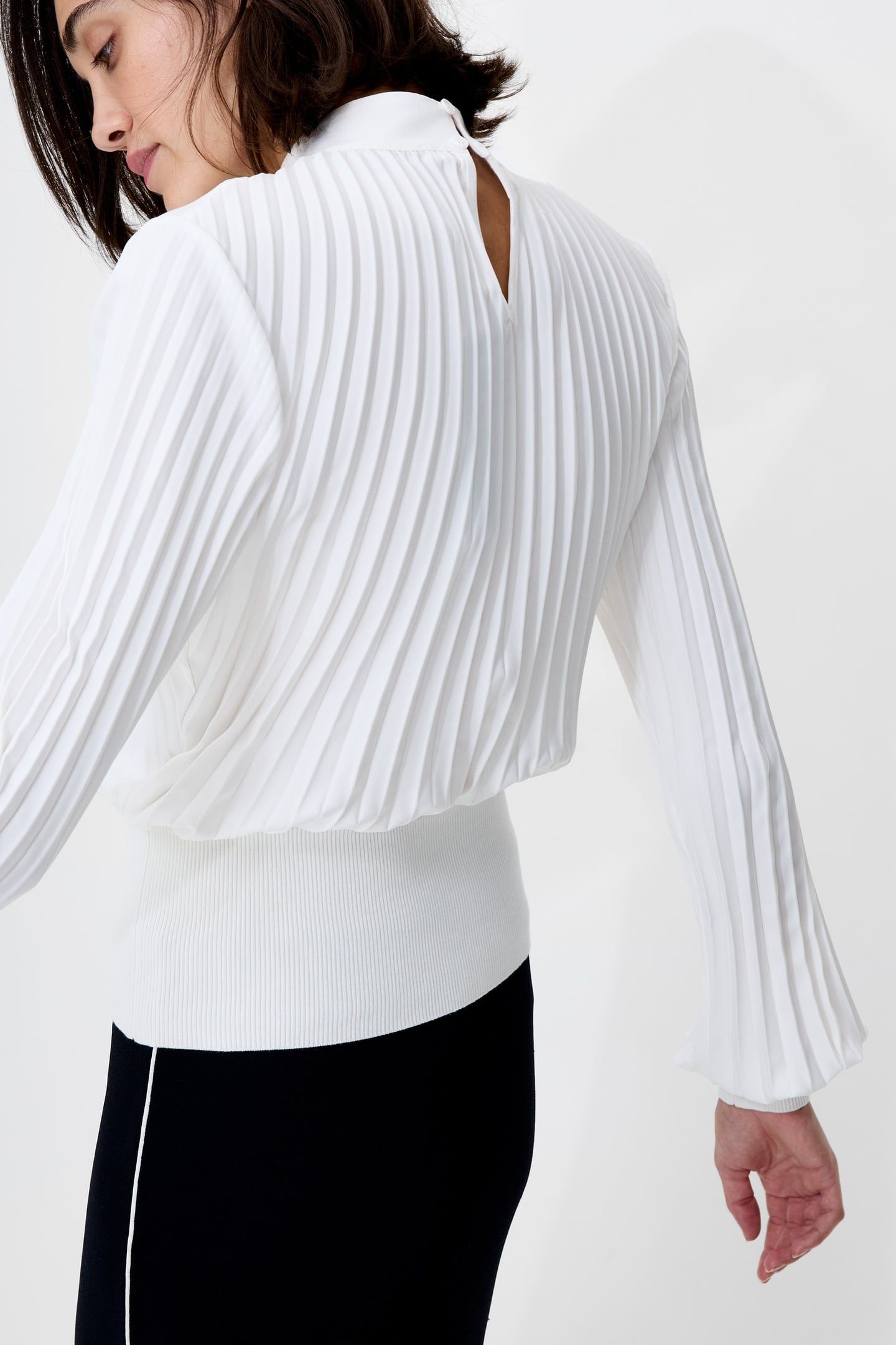 LEVY BALLOON SLEEVE TOP WINTER WHITE 2