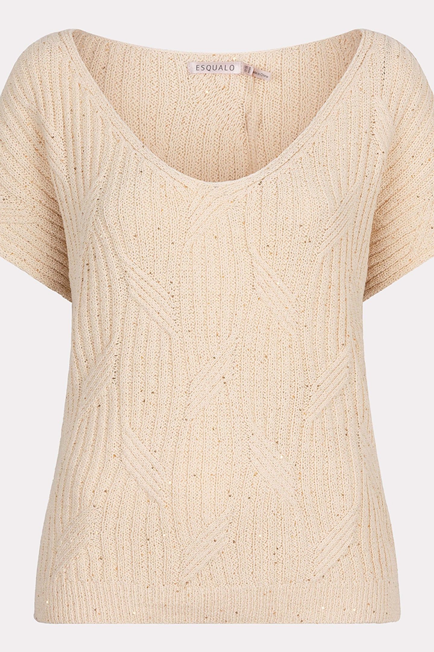 SWEATER BATWING S/SLVE SLUB LUREX IVORY 6