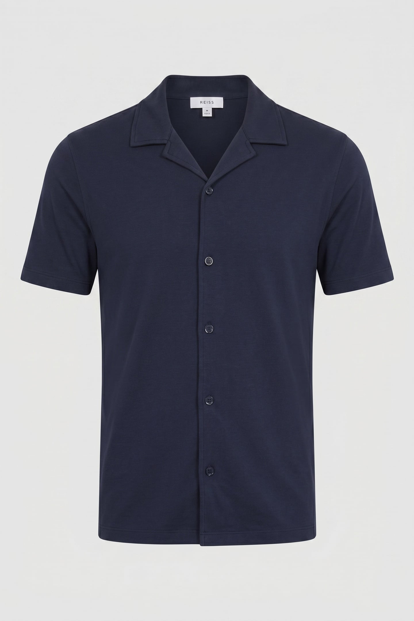 MERCERISED COTTON CUBAN COLLAR INDIGO 3