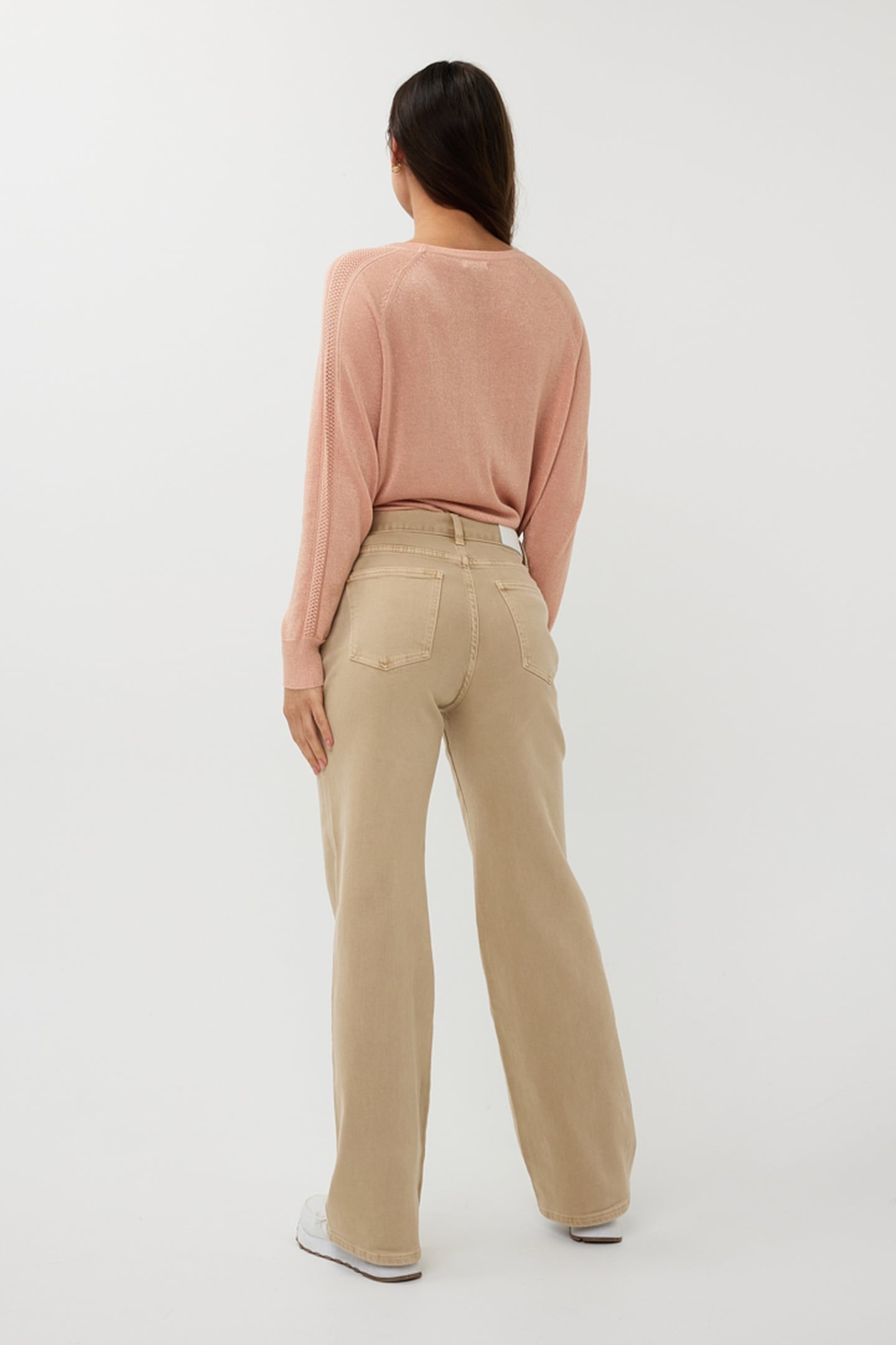SWEATER RAGLAN POINTELLE LUREX LIGHT APRICOT 3