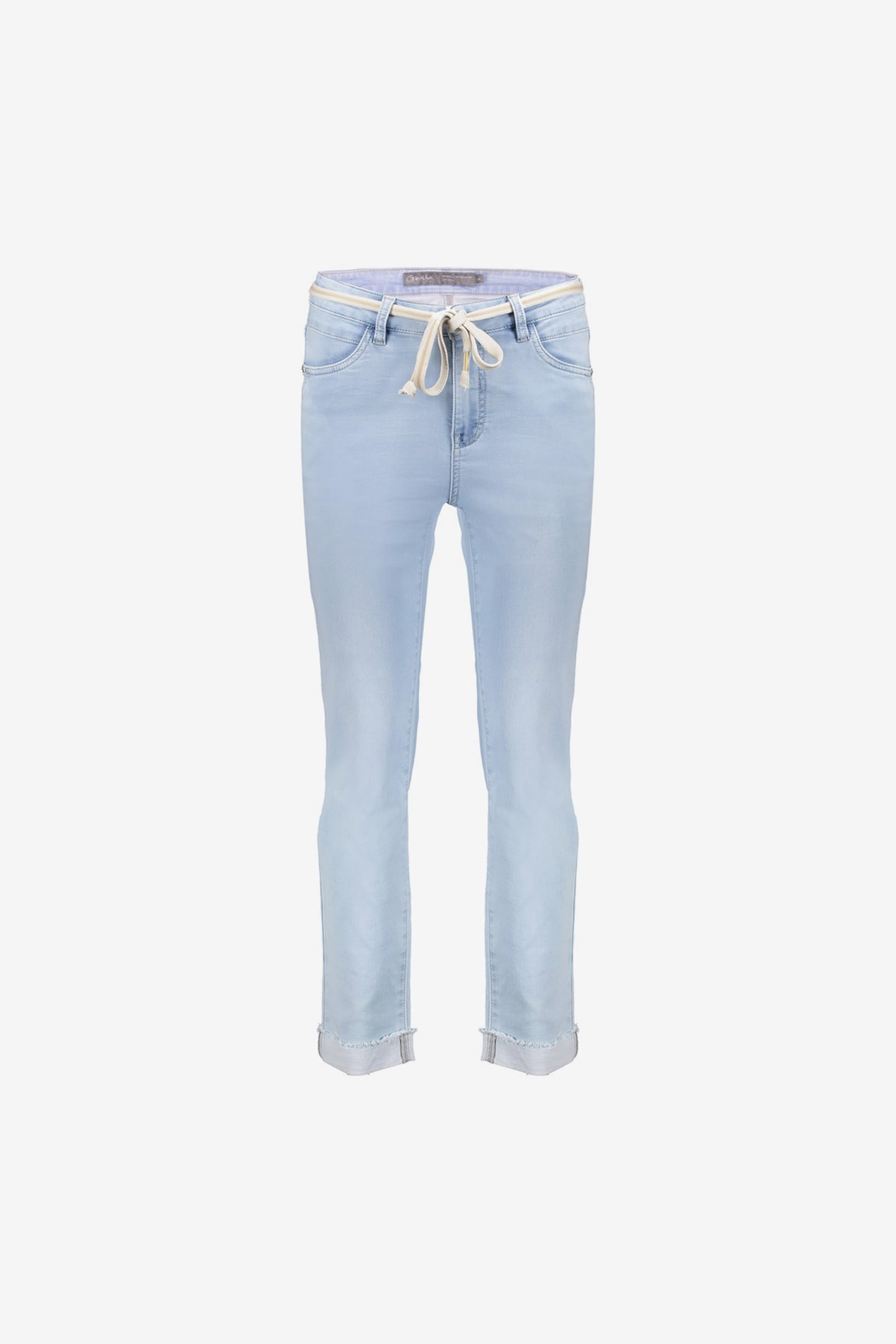 JEANS + TURN-UP BLEACHED DENIM 1