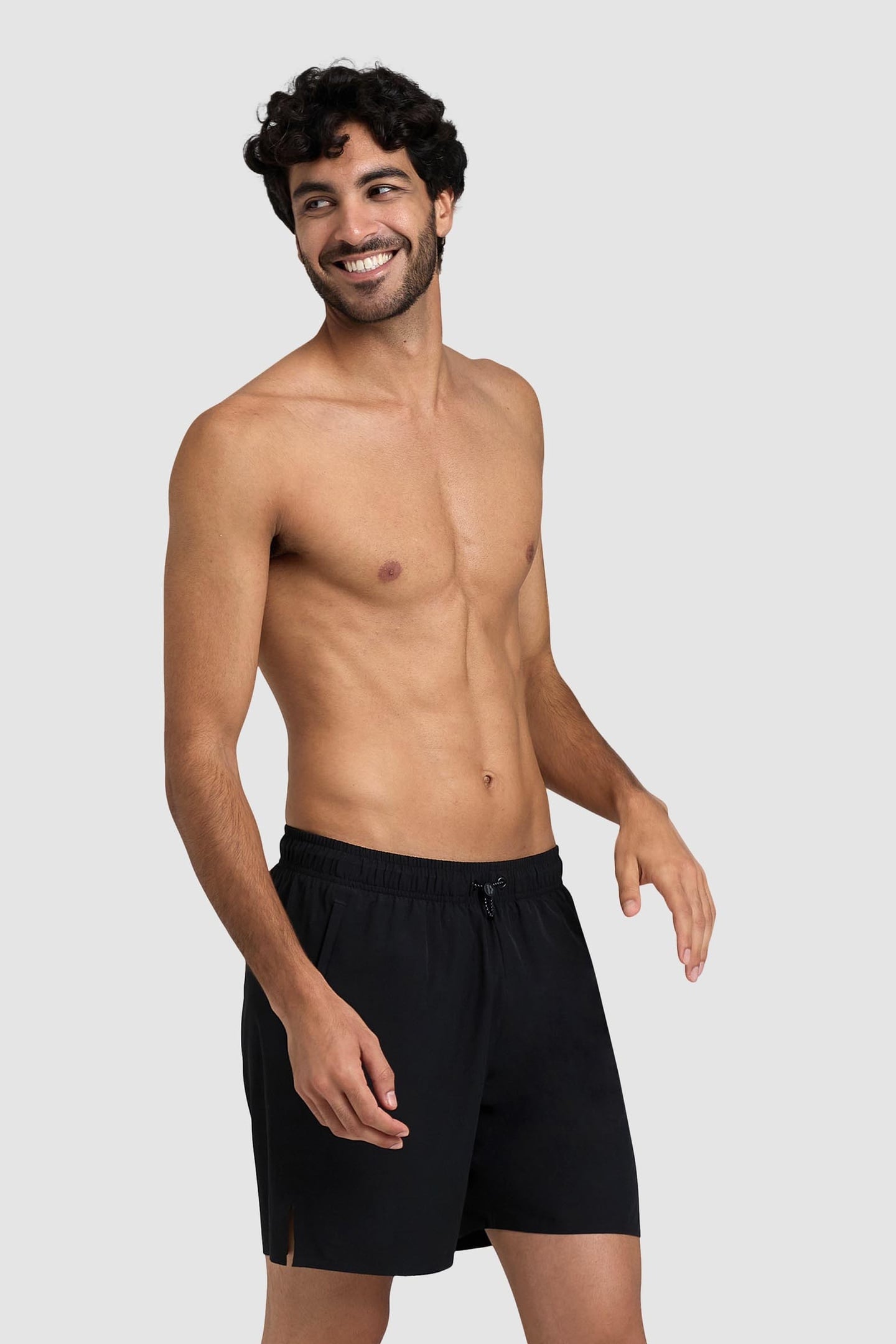 EVO BEACH BOXER SOLID BLACK 1