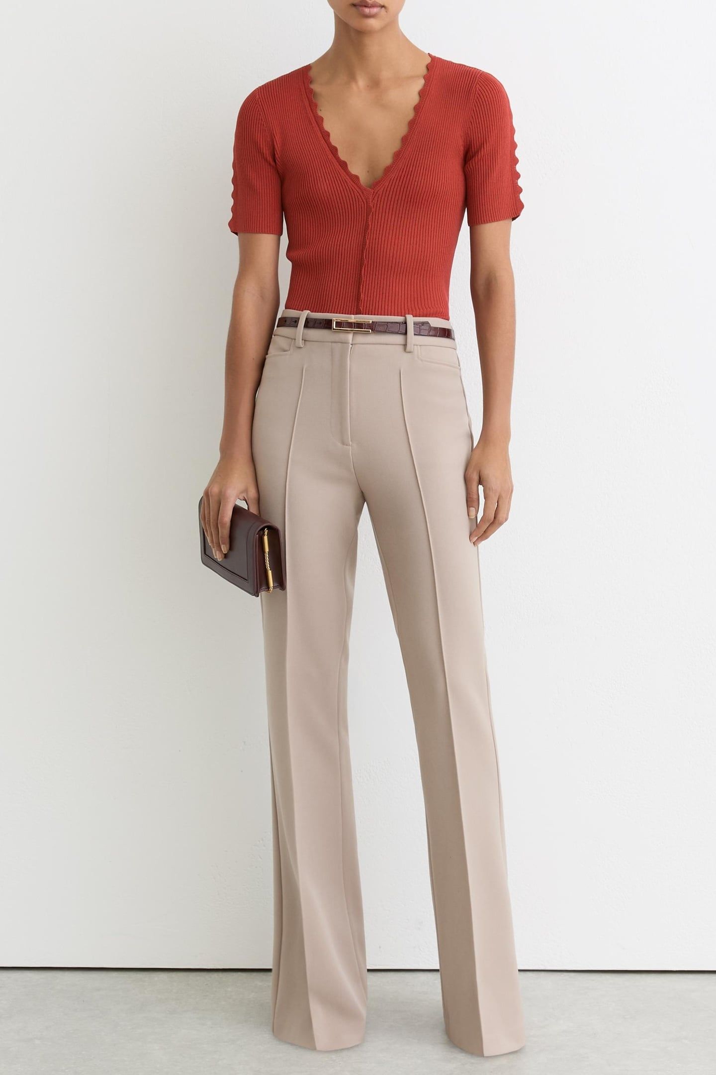 SCALLOP EDGE TOP RUST RED 2
