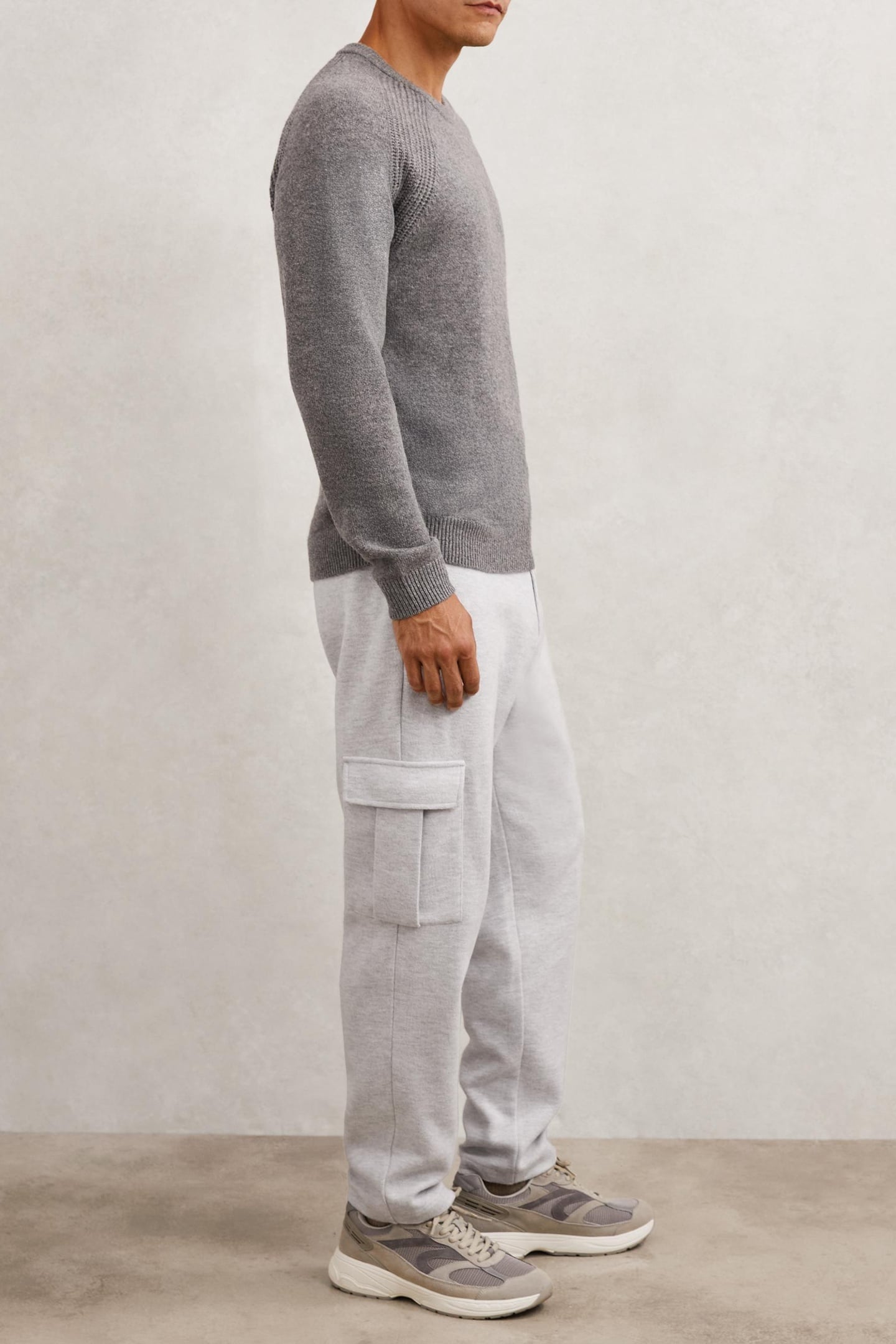 JERSEY CARGO TROUSER GREY MARL 4