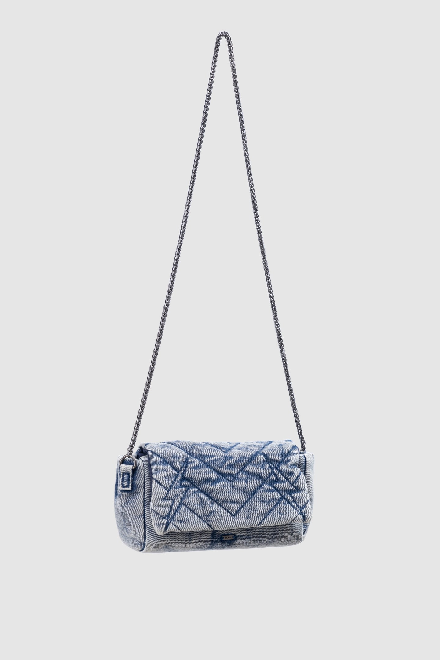 BLUE DENIM HANDBAG WITH QUILTED FLAP 3