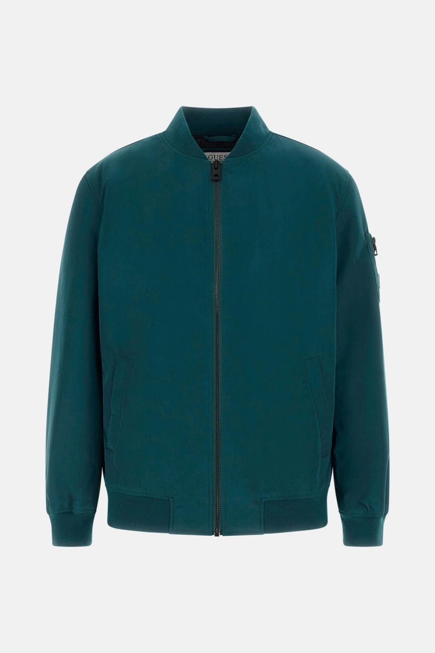 GUESS ECO SATIN BOMBER TRUE TEAL 2