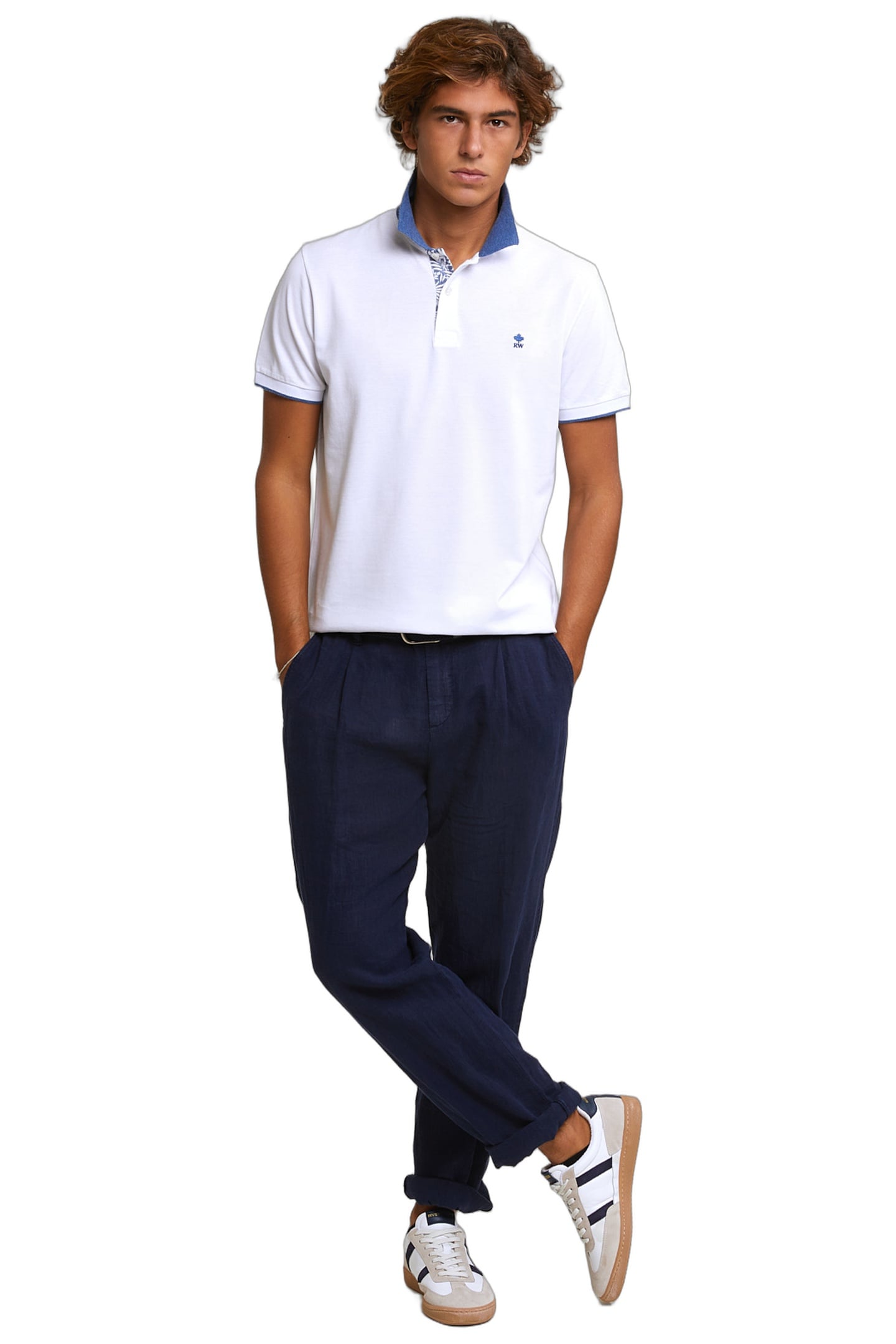 CUSTOM FIT FANCY COTTON POLO WHITE 2
