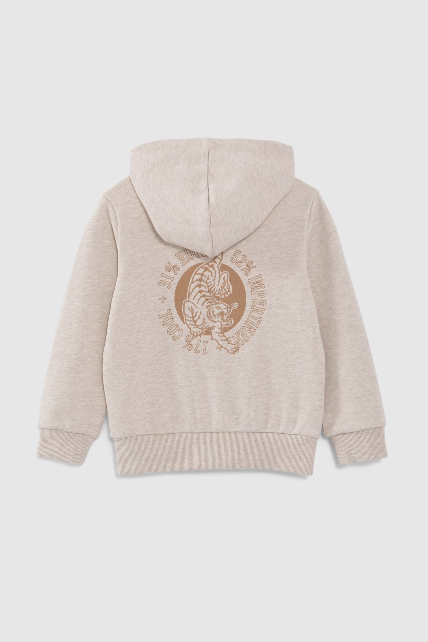 BOYS' BEIGE BIKER-STYLE CARDIGAN WITH EMBROIDERED BACK 3
