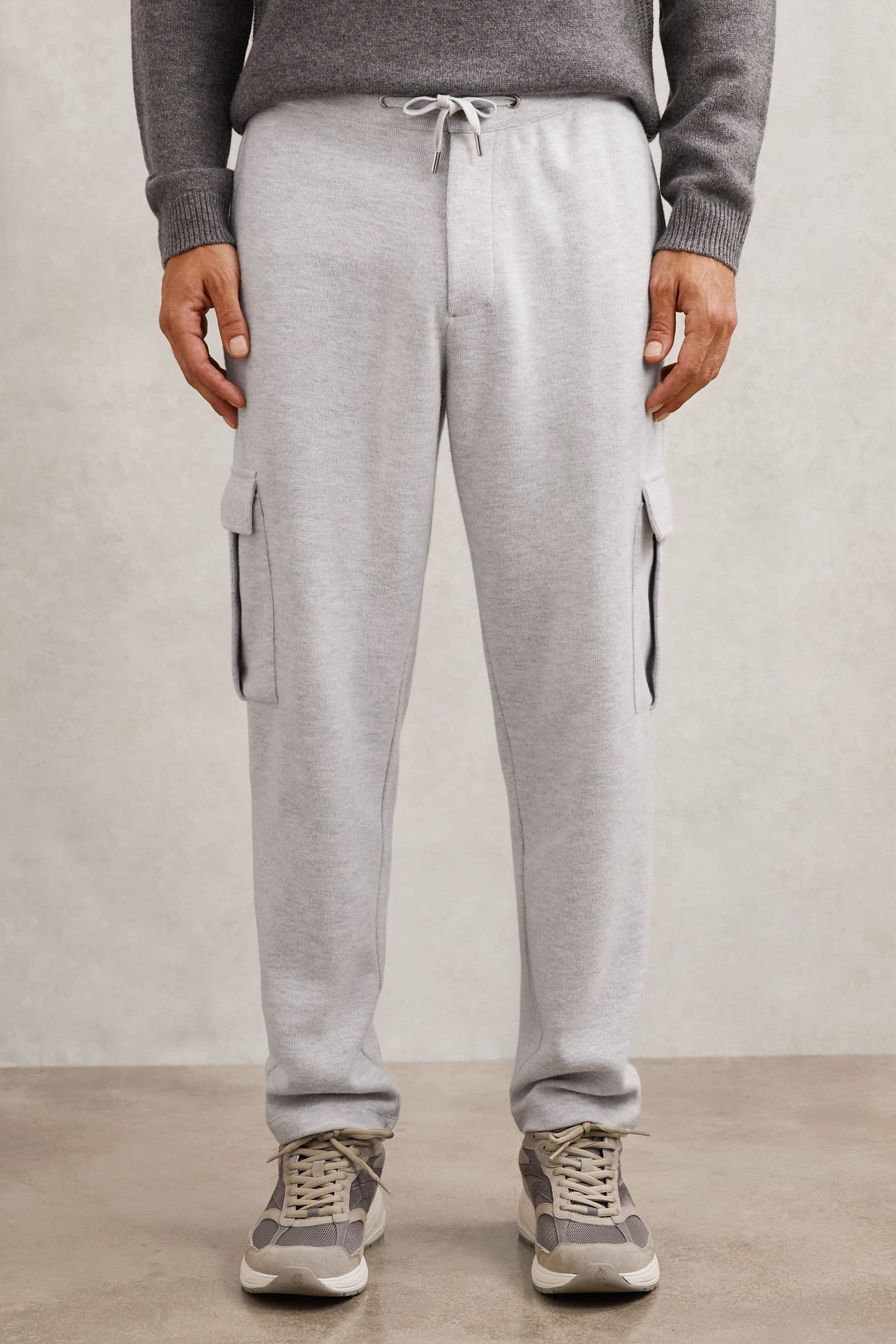 JERSEY CARGO TROUSER GREY MARL 1
