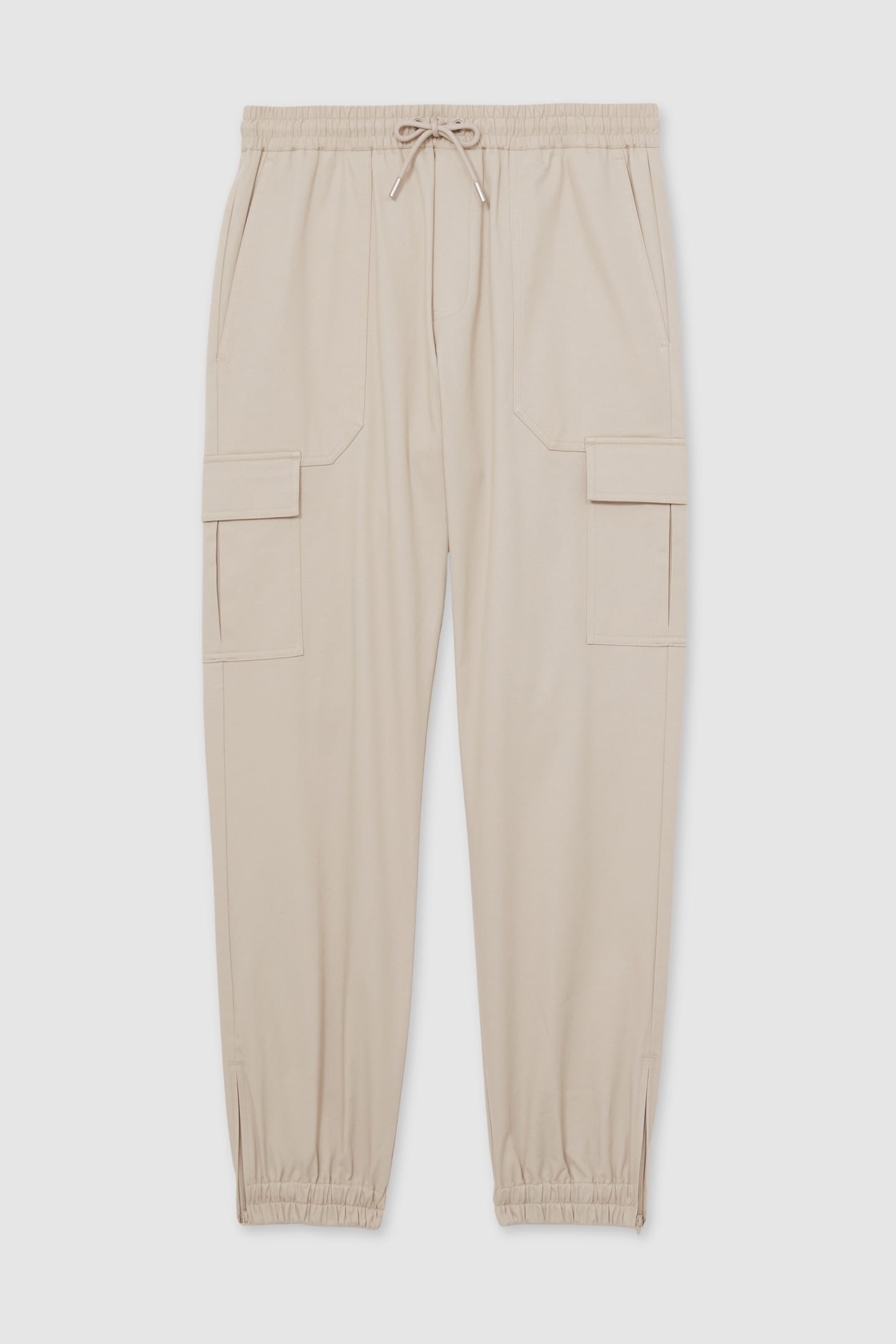RELAXED DRAWSTRING CARGO CUFFED TROUSER STONE 4