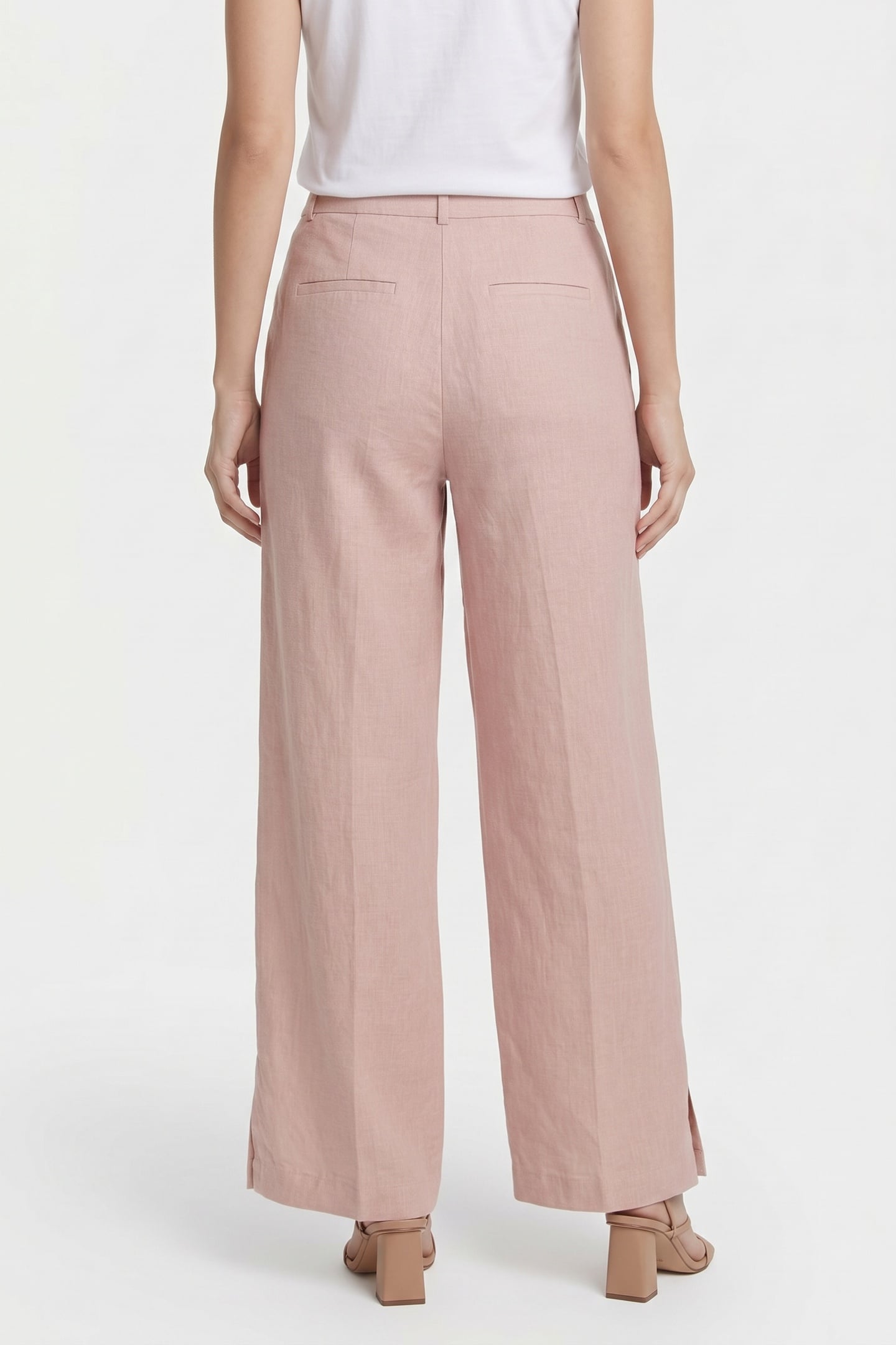 CARLY LINEN TROUSERS ORANGE 2