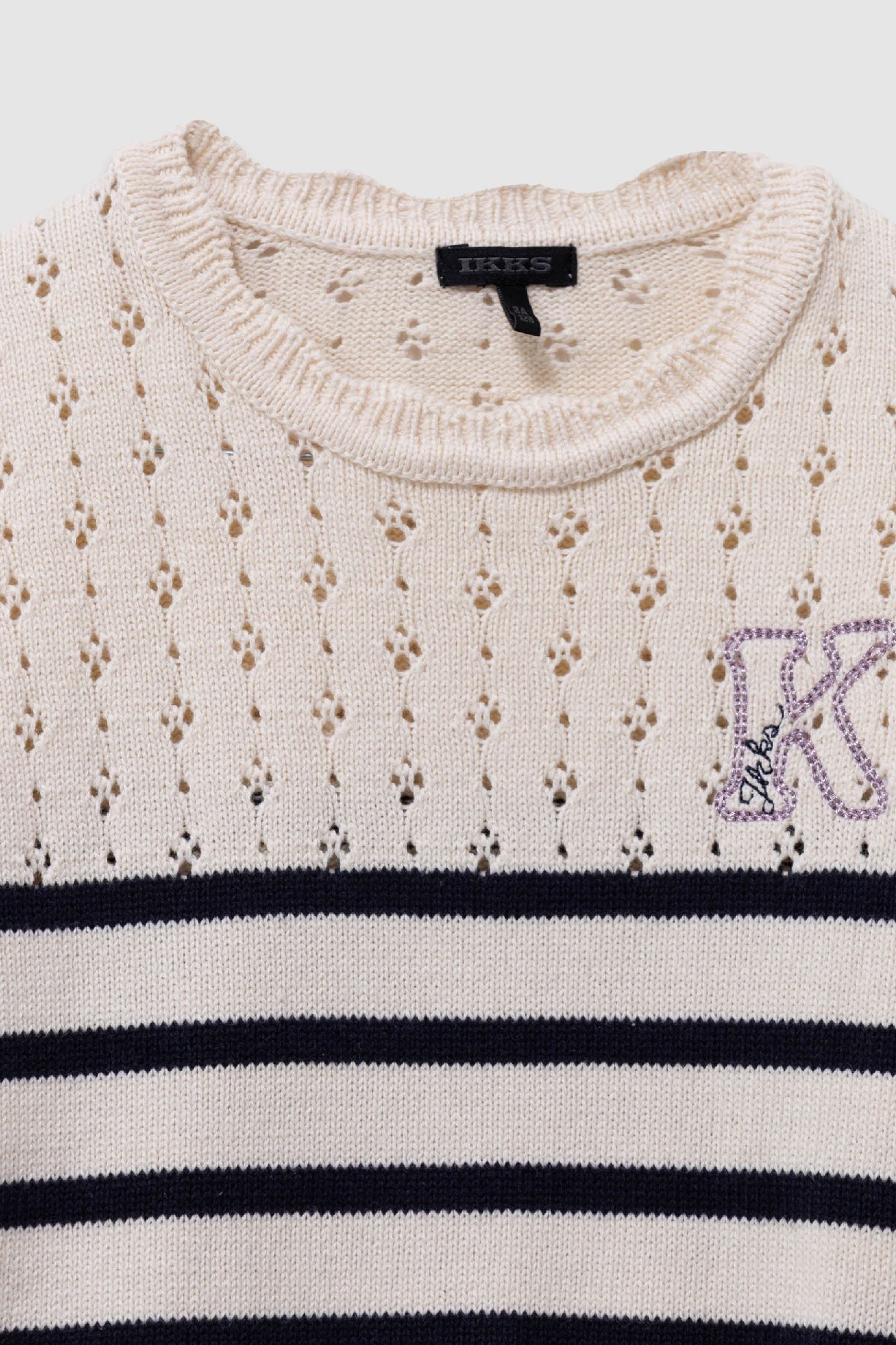 STRIPED OPENWORK SAILOR SWEATER 3
