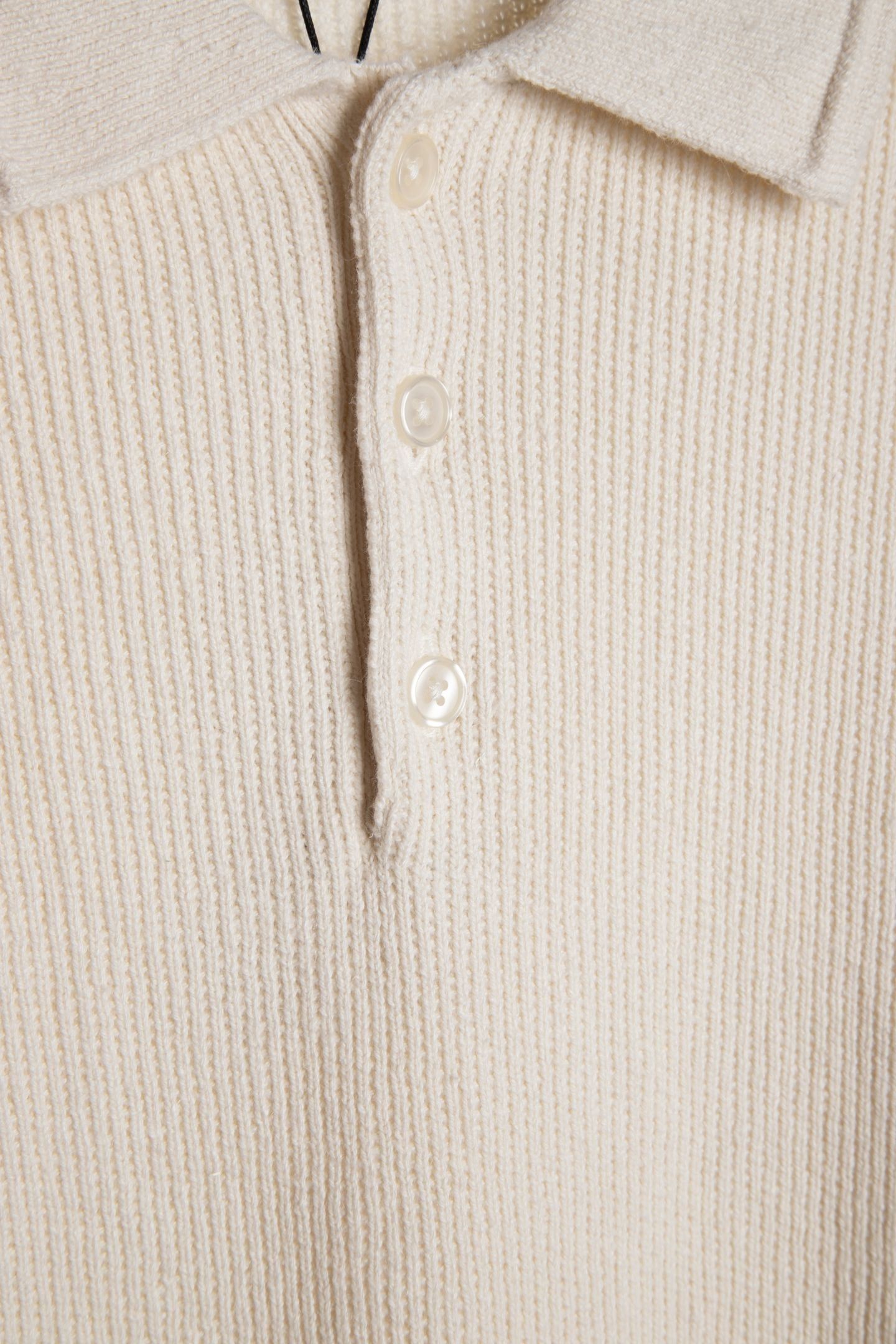 LINEN BLEND BUTTON POLO STONE 4