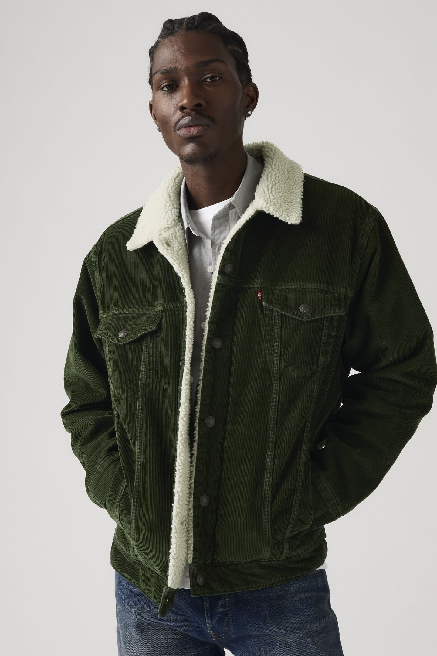 RELAXED FIT SHERPA TRUCKER JACKET 2