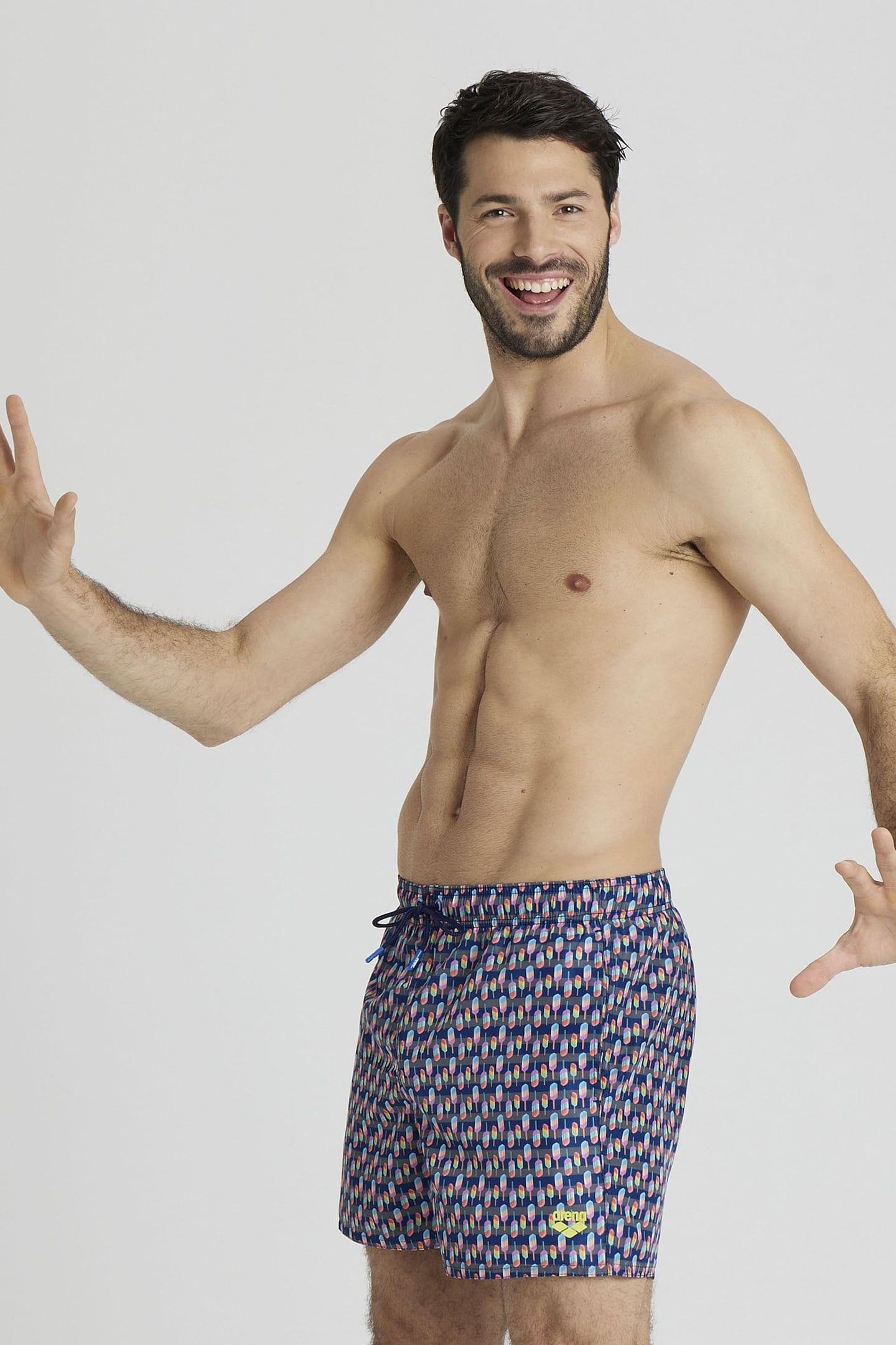 BEACH SHORT ALLOVER ASPHALT MULTI 2