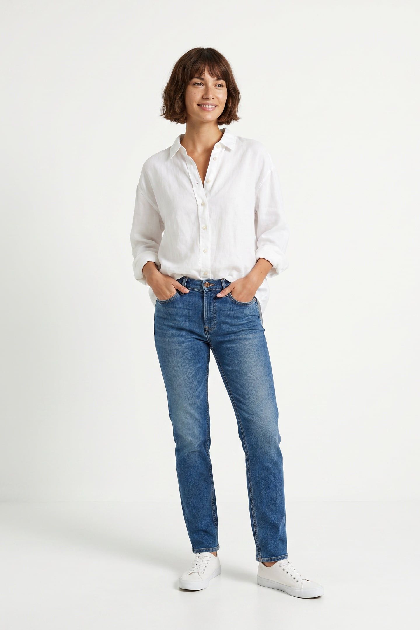 LOOSE SHIRT LS BIG COLLAR WHITE 2