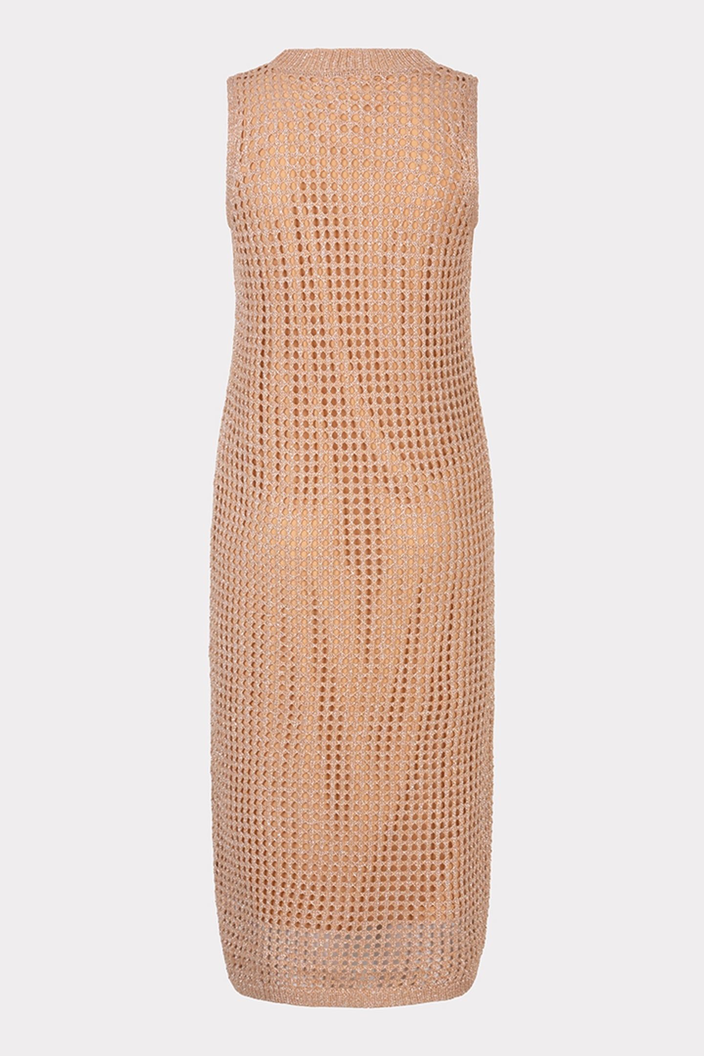 DRESS OPEN KNIT LUREX PRALINE 6