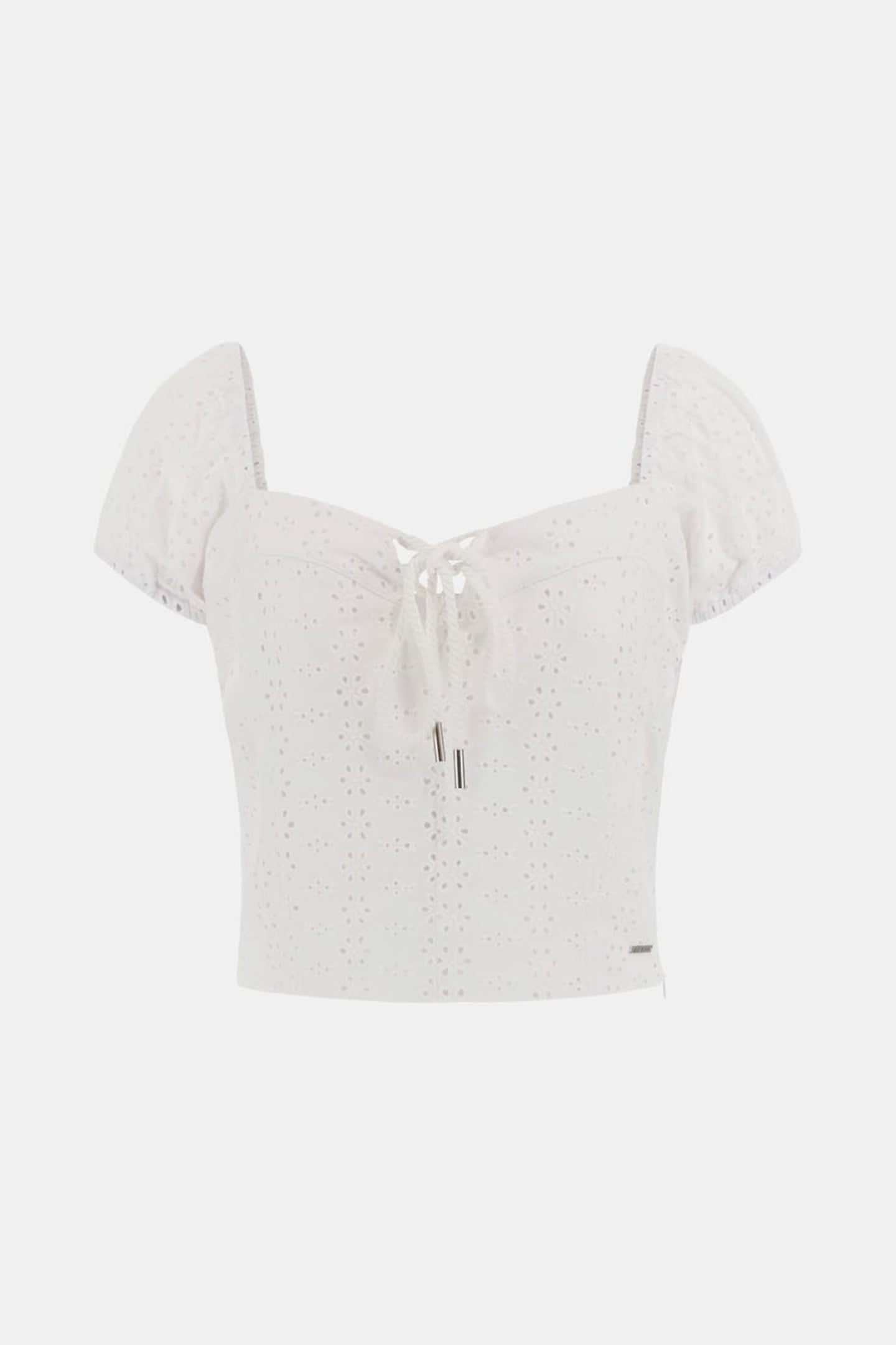 GUESS ECO ELIANE SS PUFFED TOP PURE WHITE 6