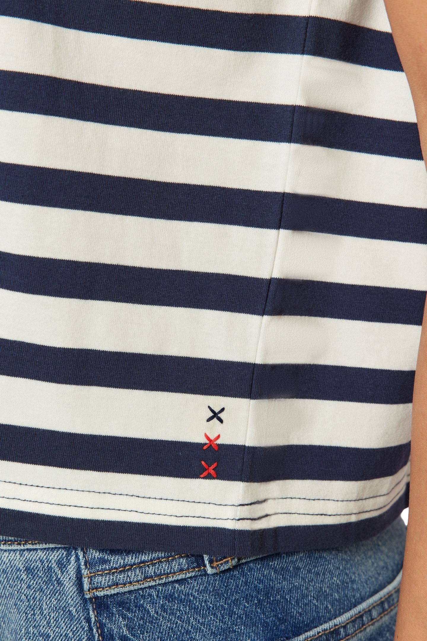 BOXY CROP TEE MOOD INDIGO/SUGAR SWIZZLE 5