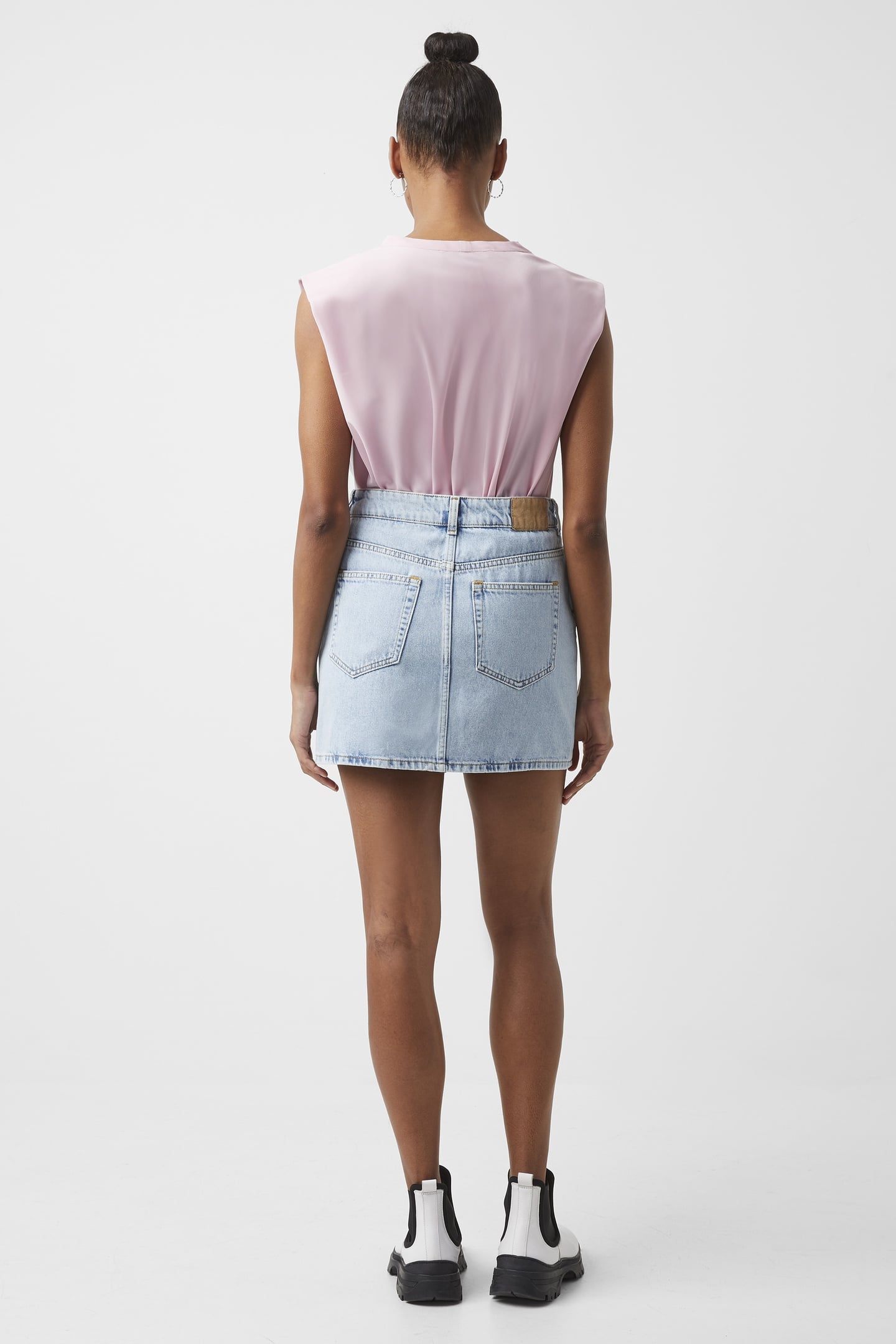 SHOULDER PAD CREPE TANK TOP MAUVE MIST 3