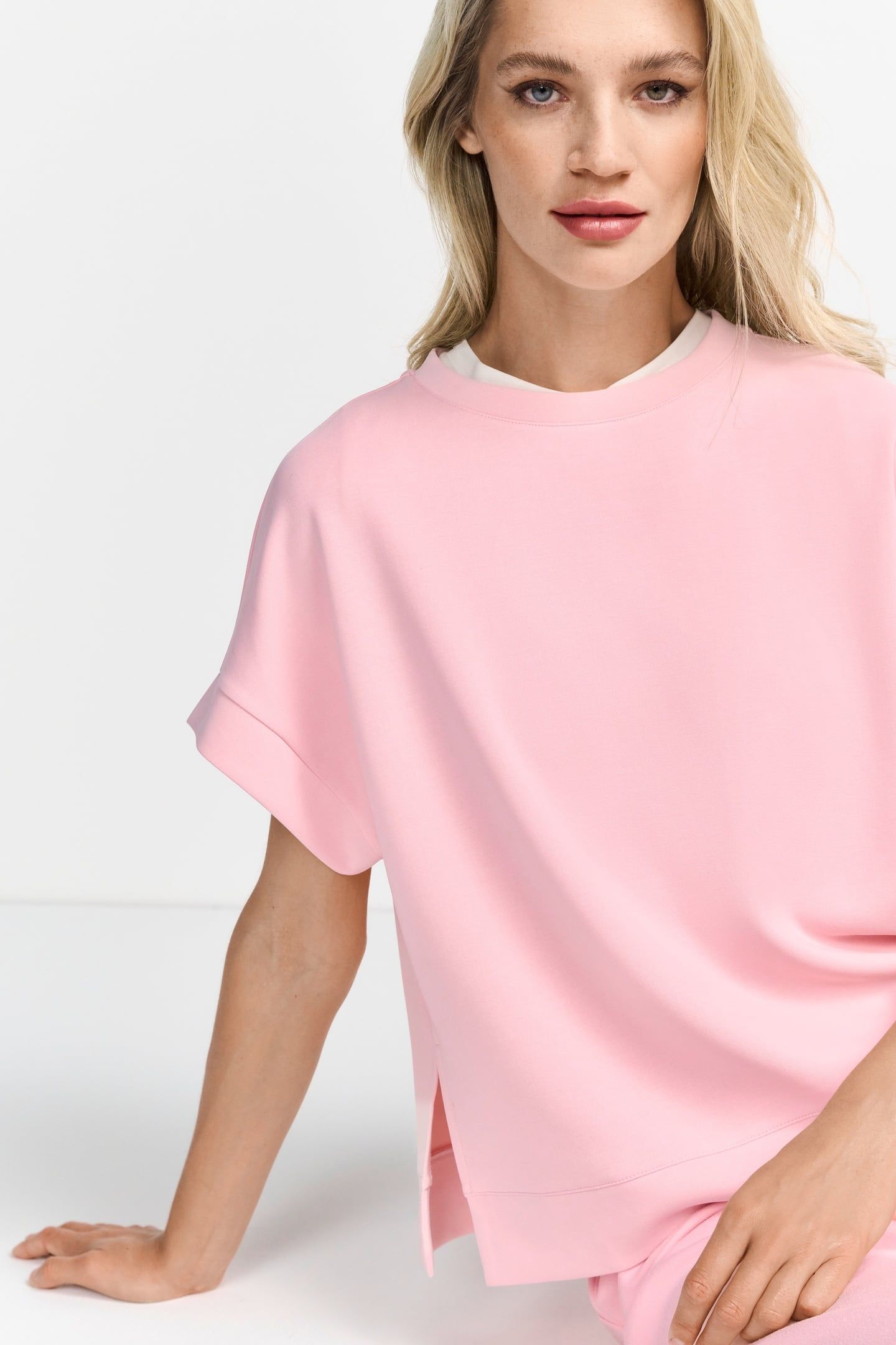 T PEACHED SHIRT STRAWBERRY CREAM 5