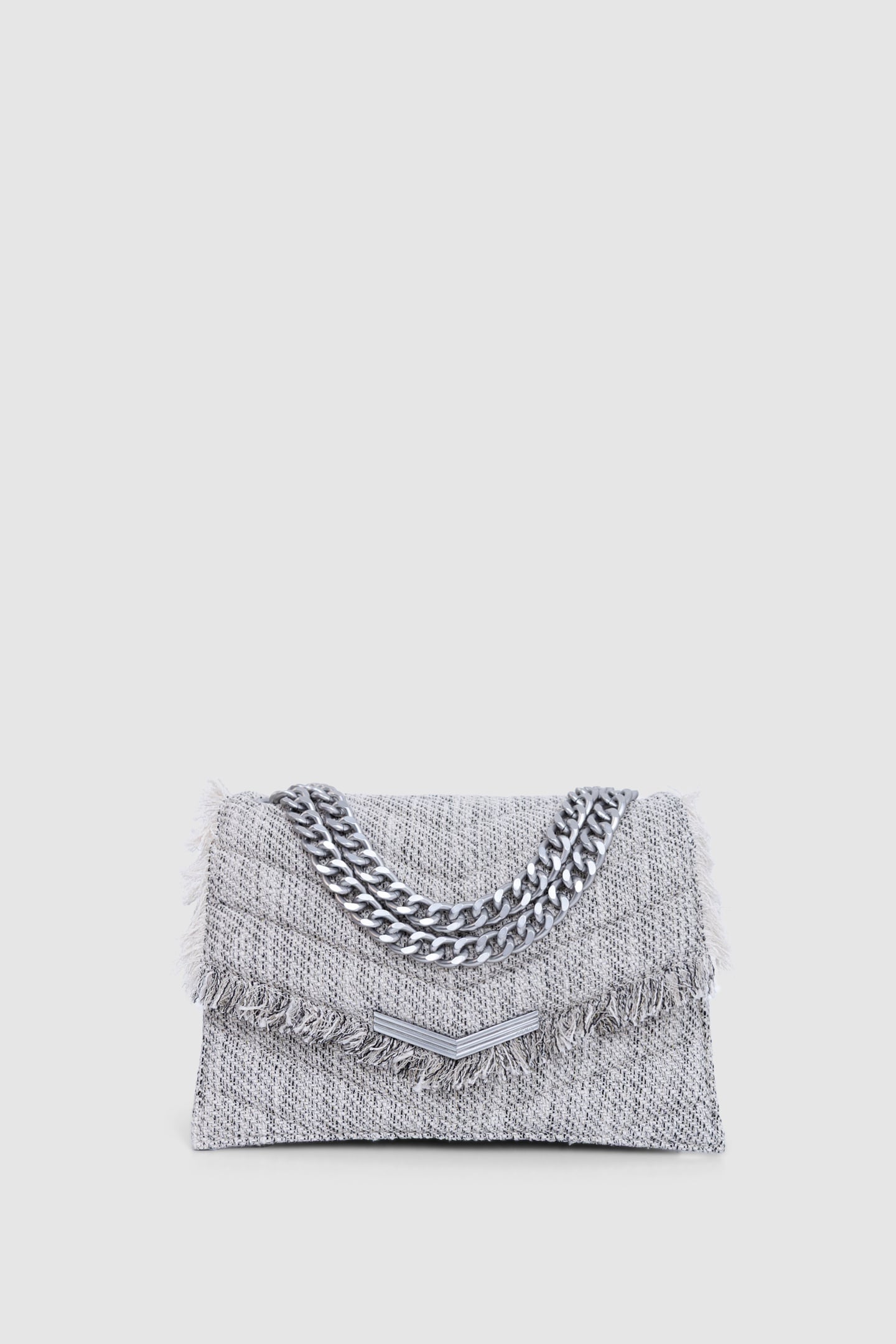 GREY MARL QUILTED THE 1-TWEED BAG SIZE M 1