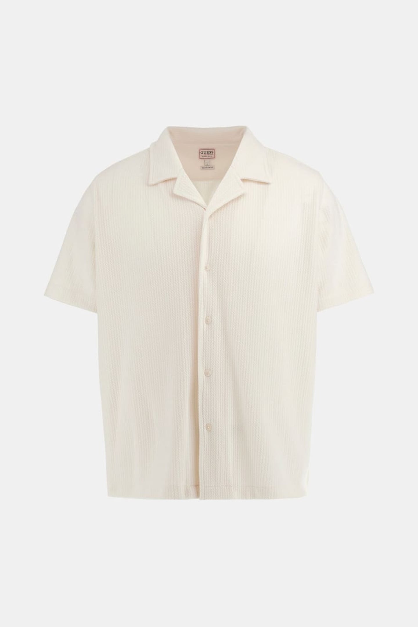 GUESS ECO SS BARON TEXTURED KN PEARL WHITE 5
