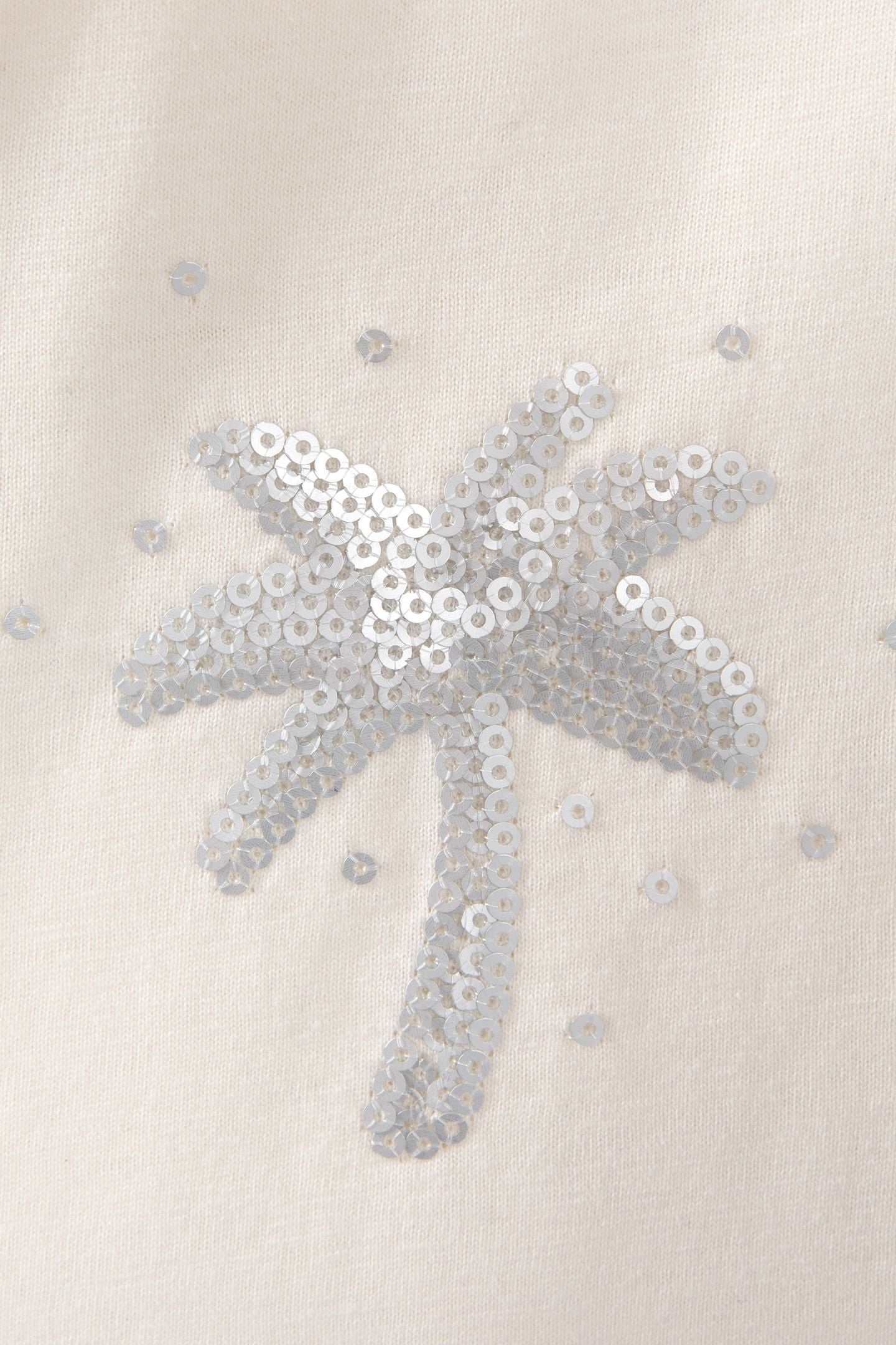 GIRLS’ ECRU T-SHIRT WITH SEQUIN-EMBROIDERED PALM TREES 6