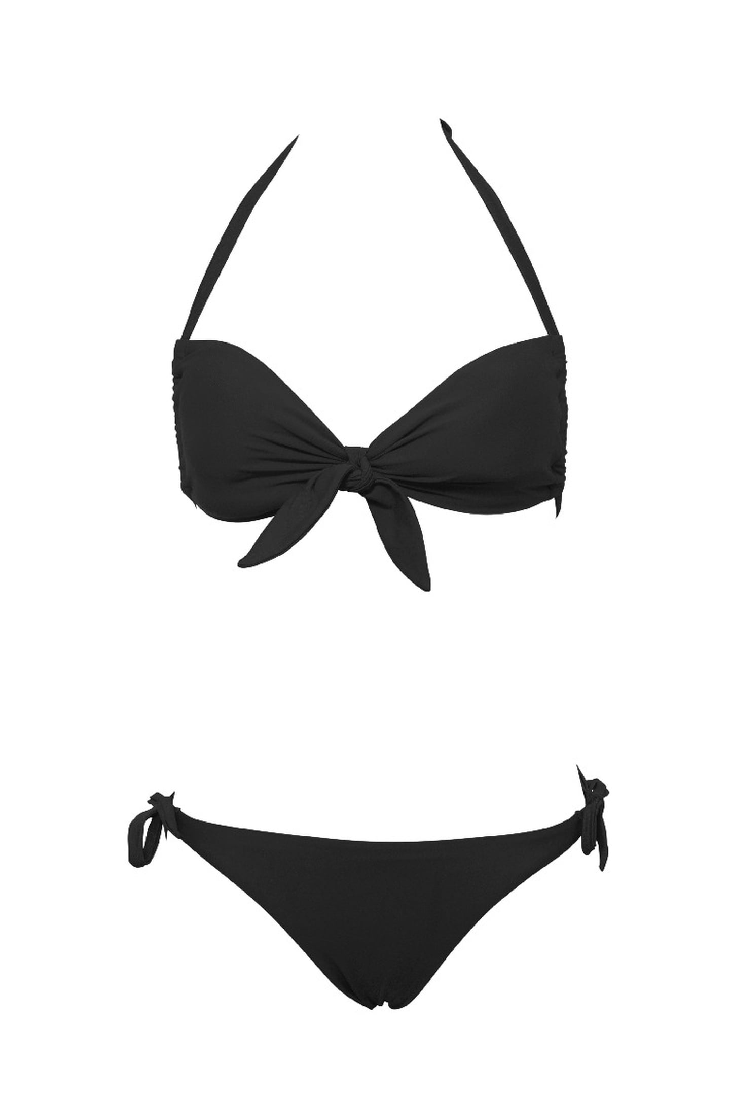 W SOLID BANDEAU TWO PIECES BLACK-BLACK 6