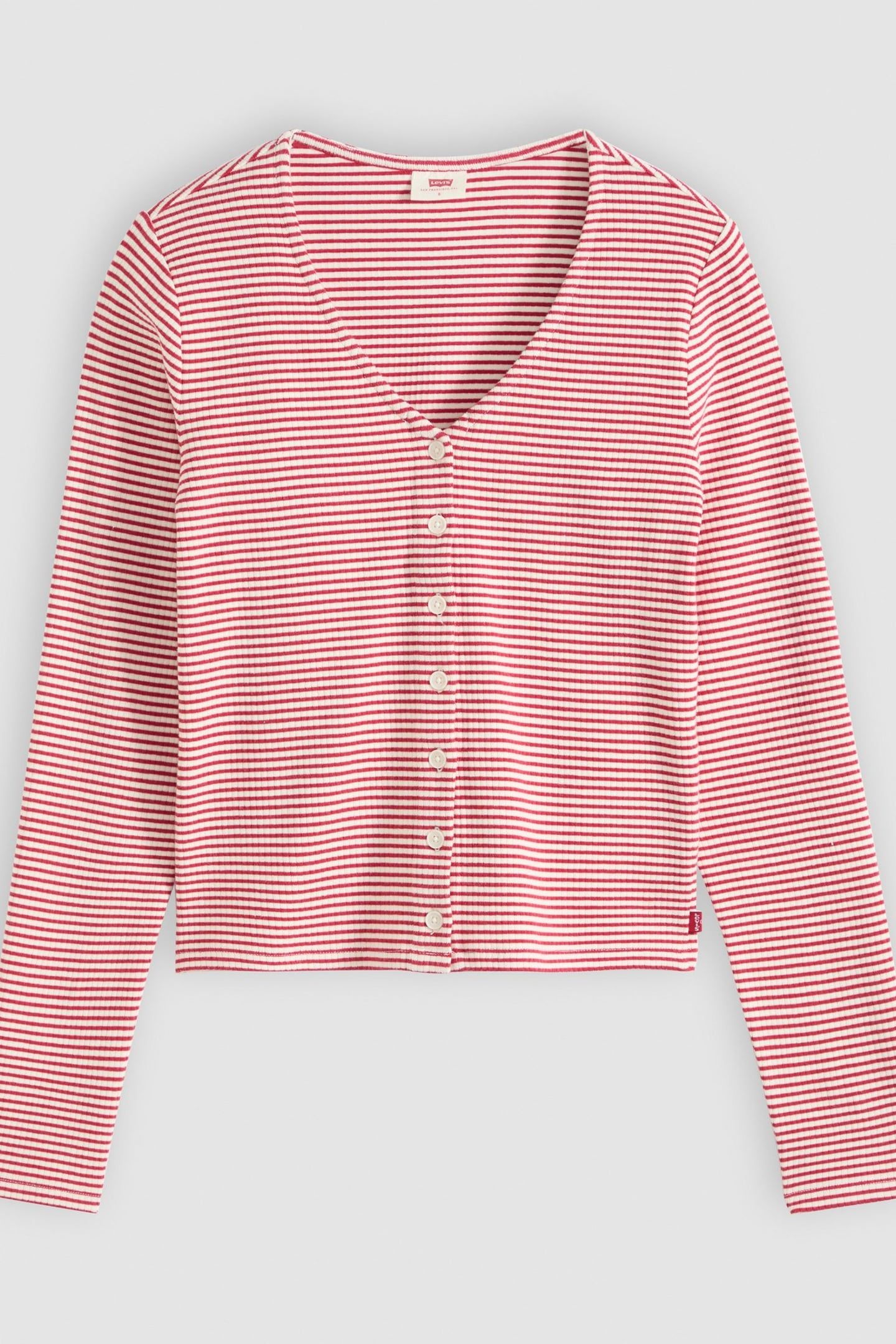 MUSE LS TEE STRIPE SCARLET 1