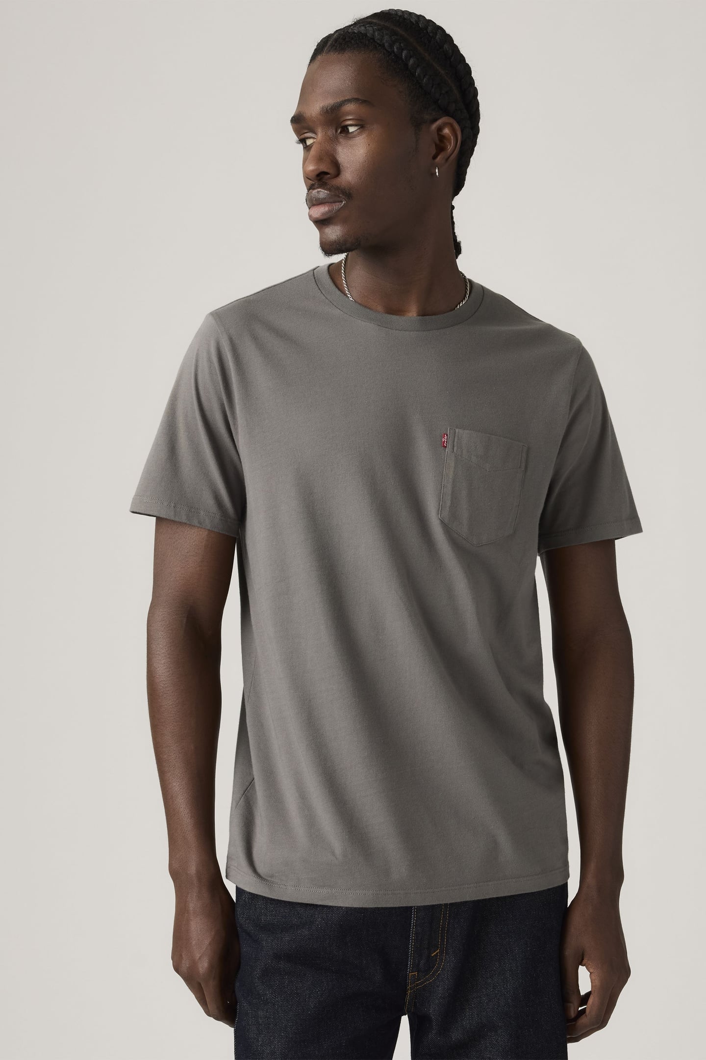 SS CLASSIC POCKET TEE SMOKED PEARL JERSEY 1