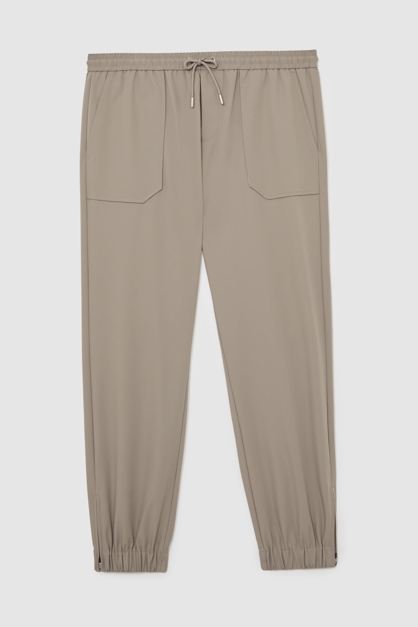 TECHNICAL CUFFED TROUSER TAUPE BROWN 4