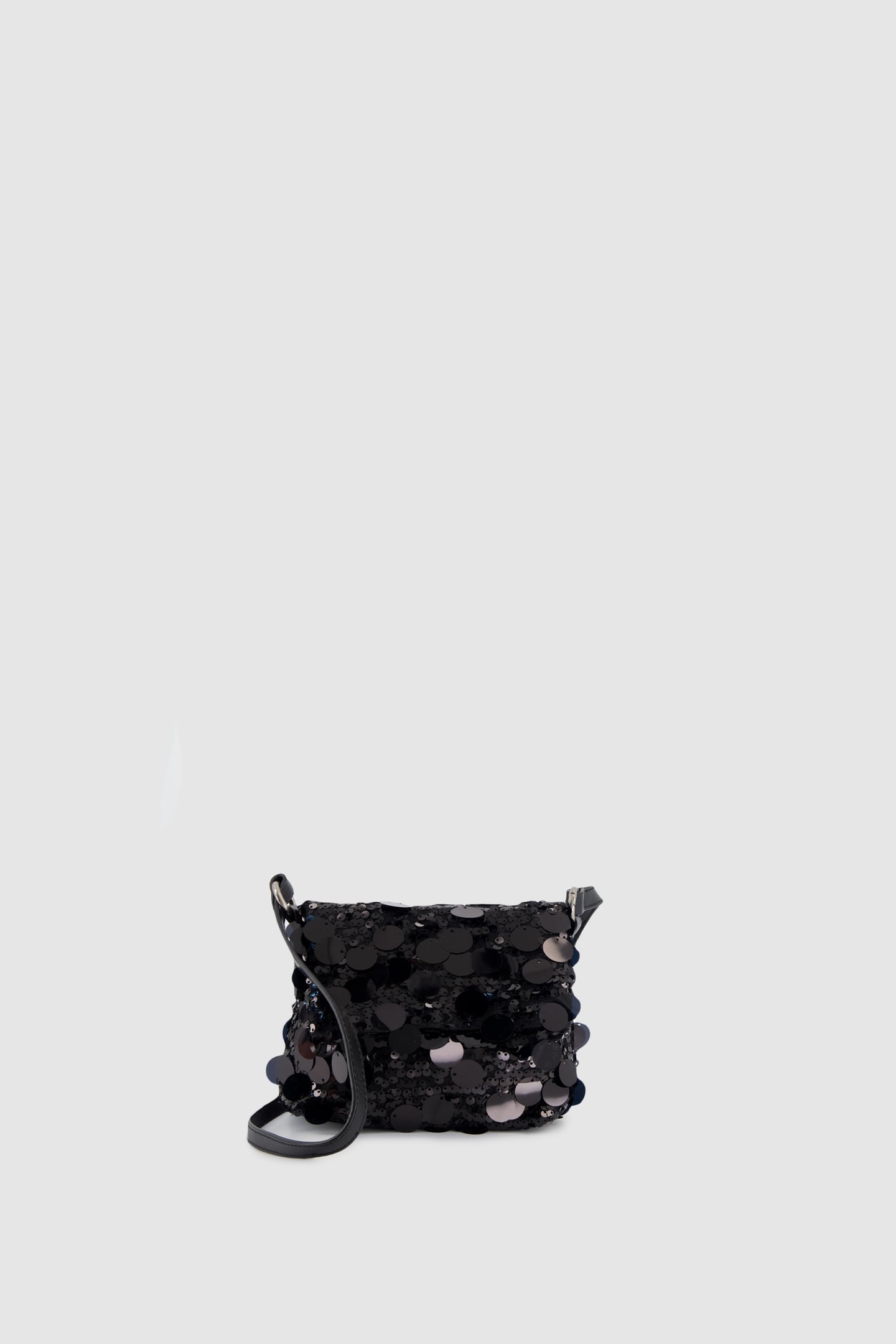 BLACK SEQUINS EMBROIDERY HANDBAG 1