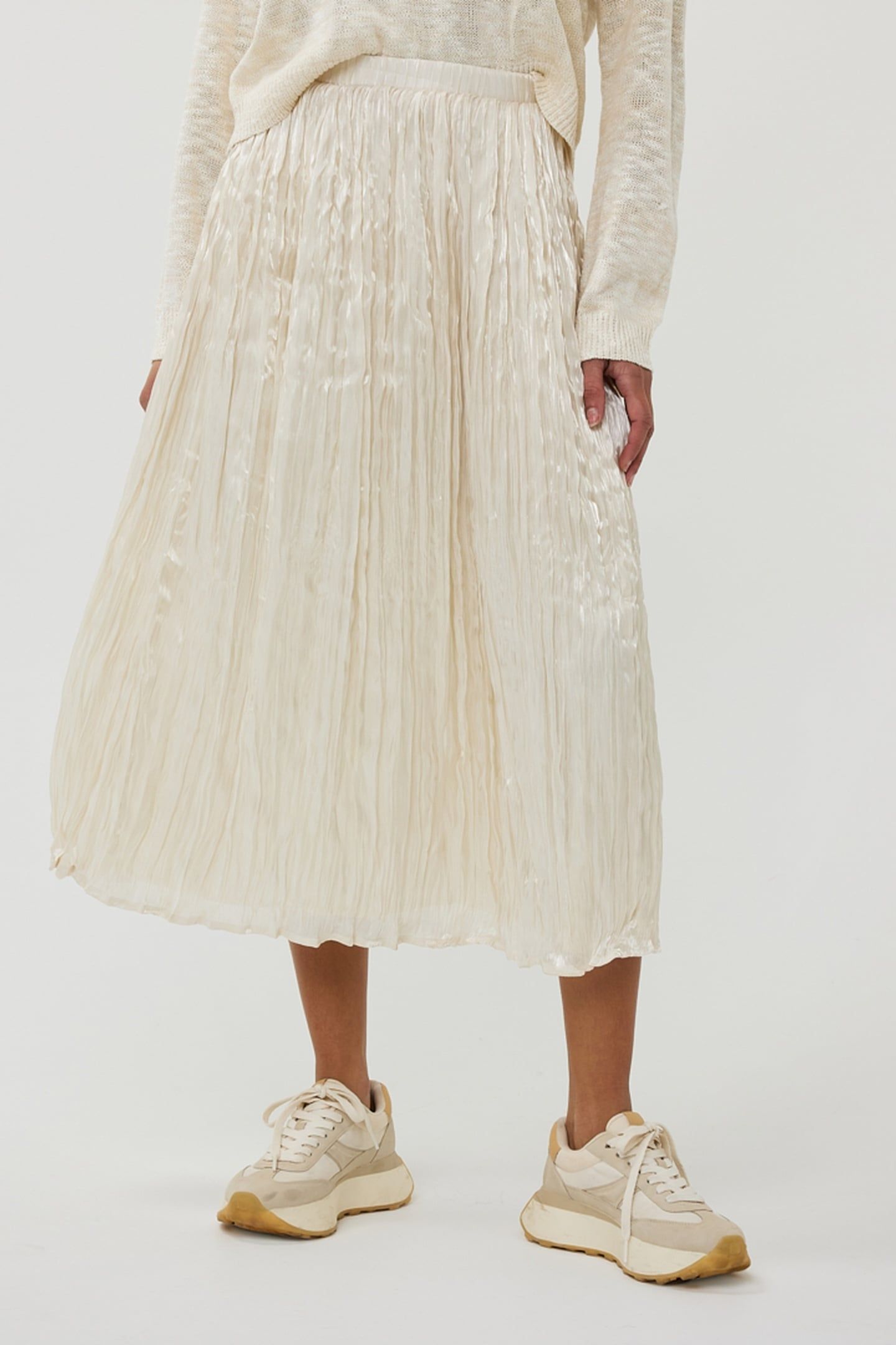 SKIRT PLISSE CHANGEANT OFF WHITE 3