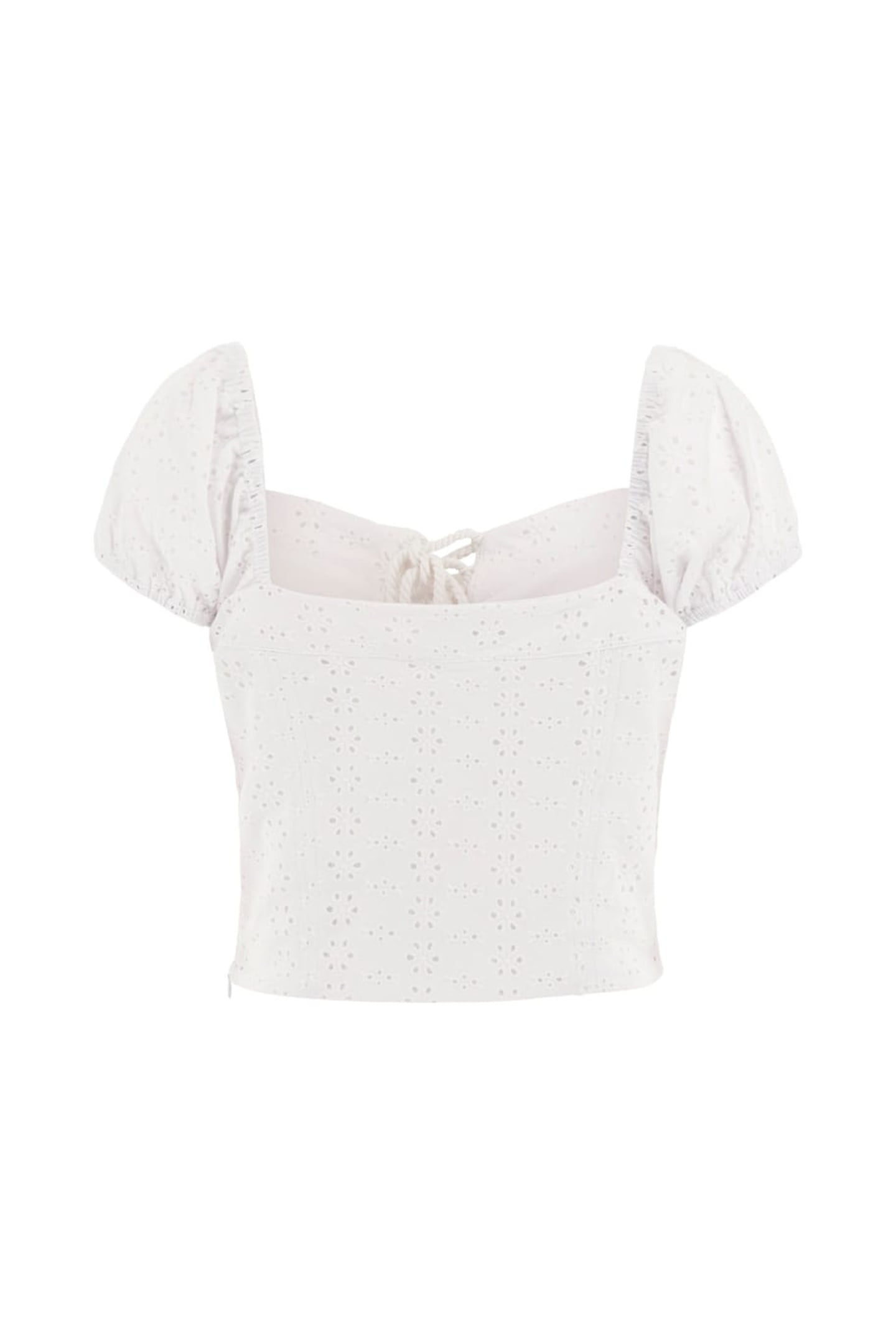 GUESS ECO ELIANE SS PUFFED TOP PURE WHITE 7
