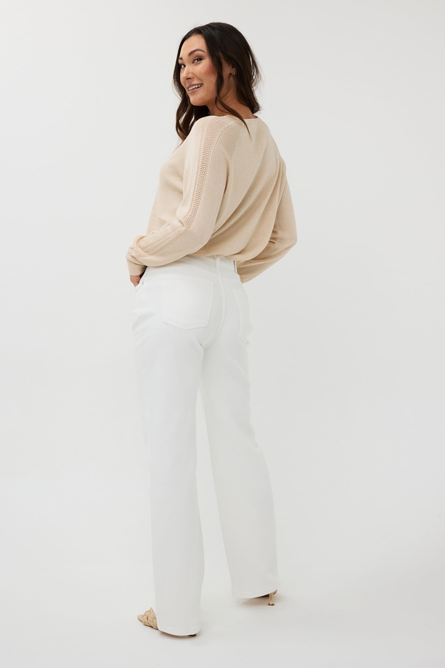 SWEATER RAGLAN POINTELLE LUREX IVORY 3
