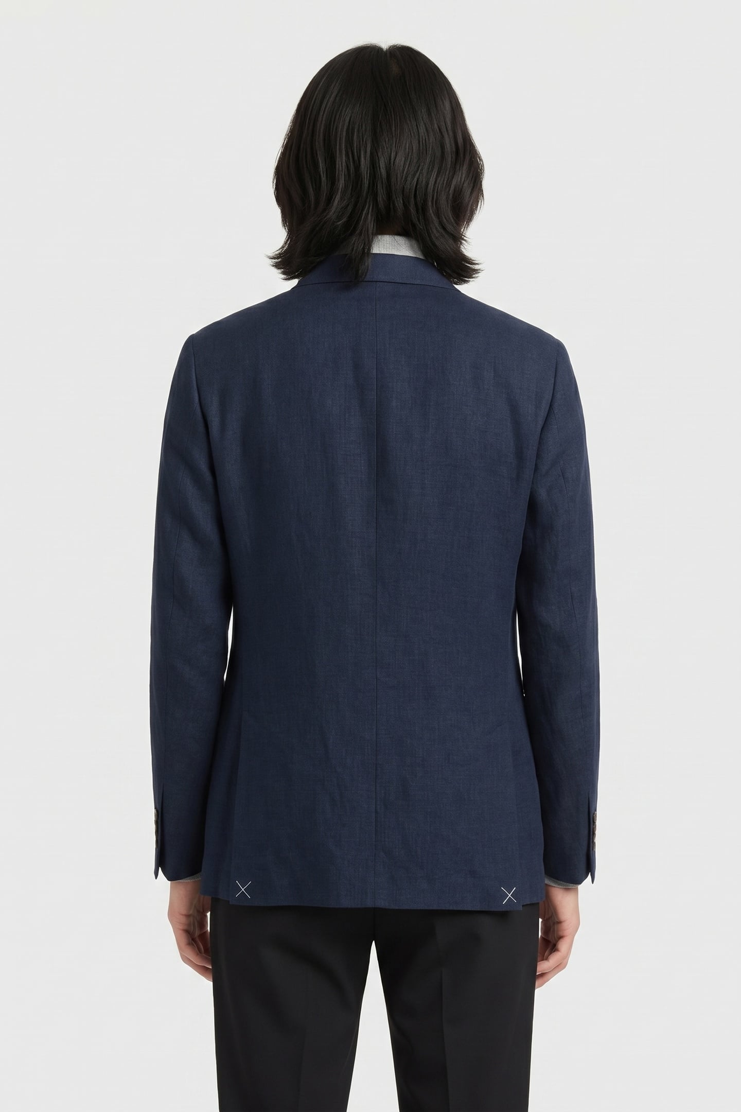 FORMAL LINEN JACKET NAVY 2
