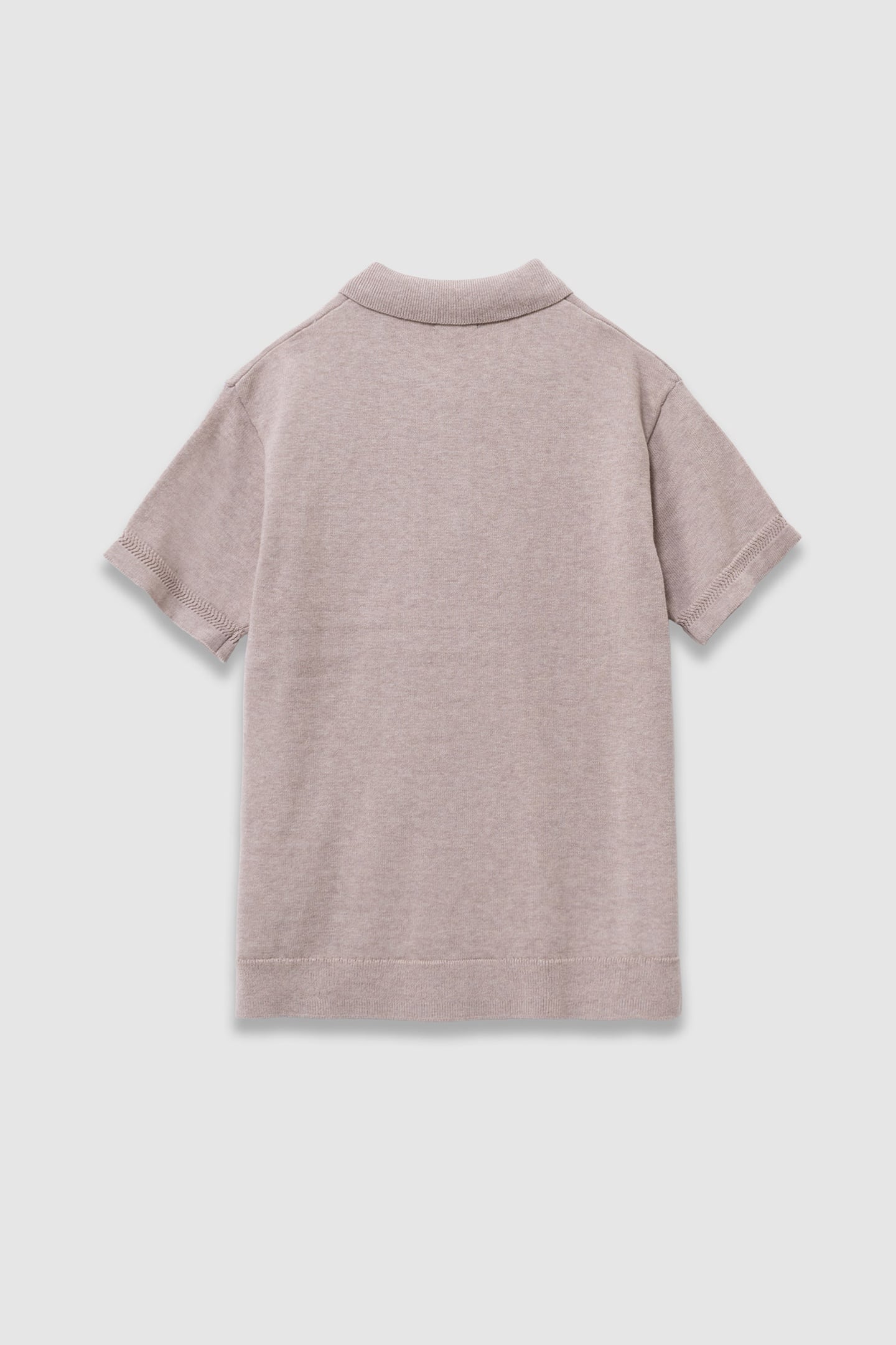 BEIGE KNIT POLO WITH FRONT POCKET 2