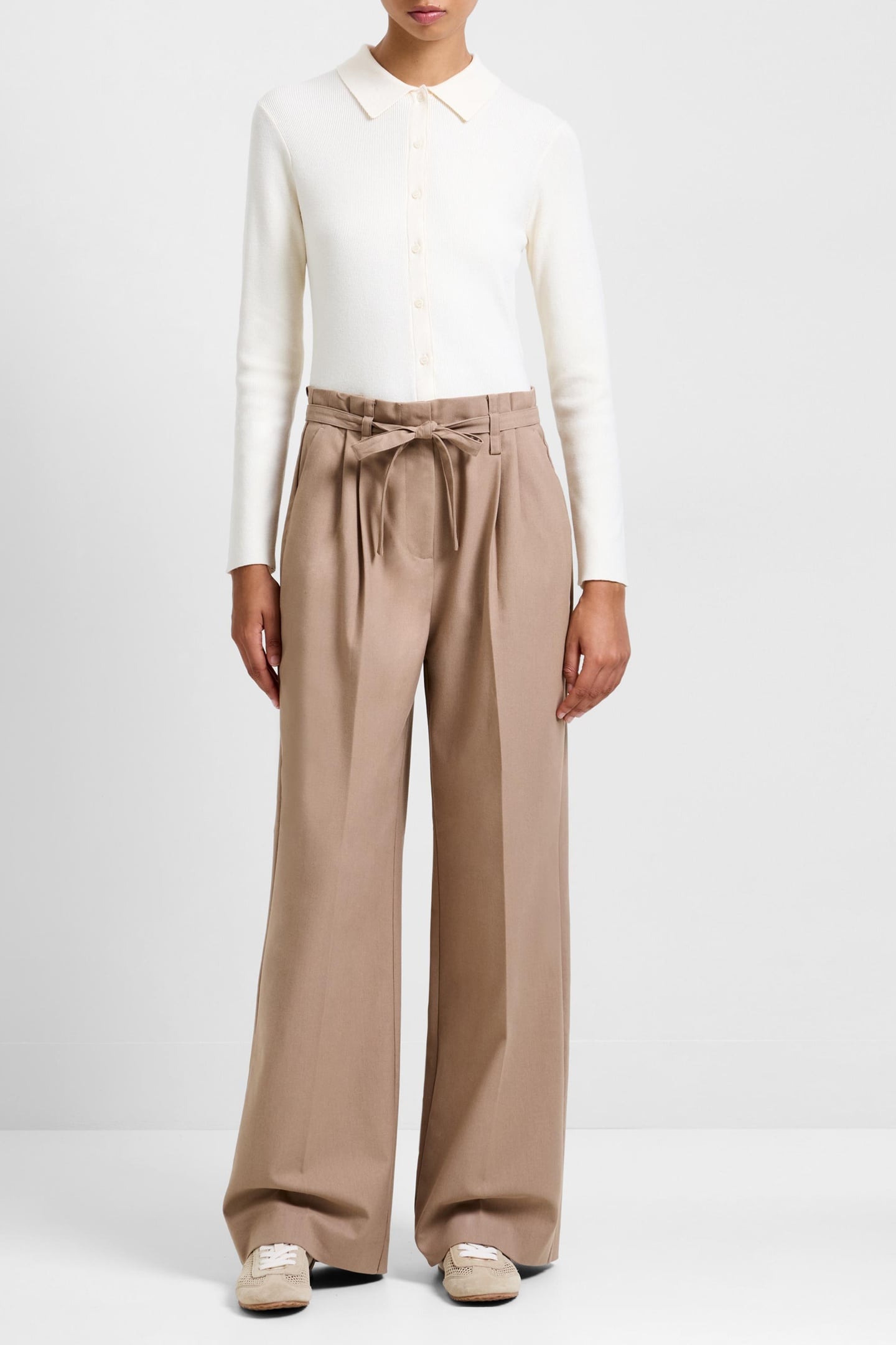FERRI FLANNEL WIDE LEG TRSR CAMEL 1