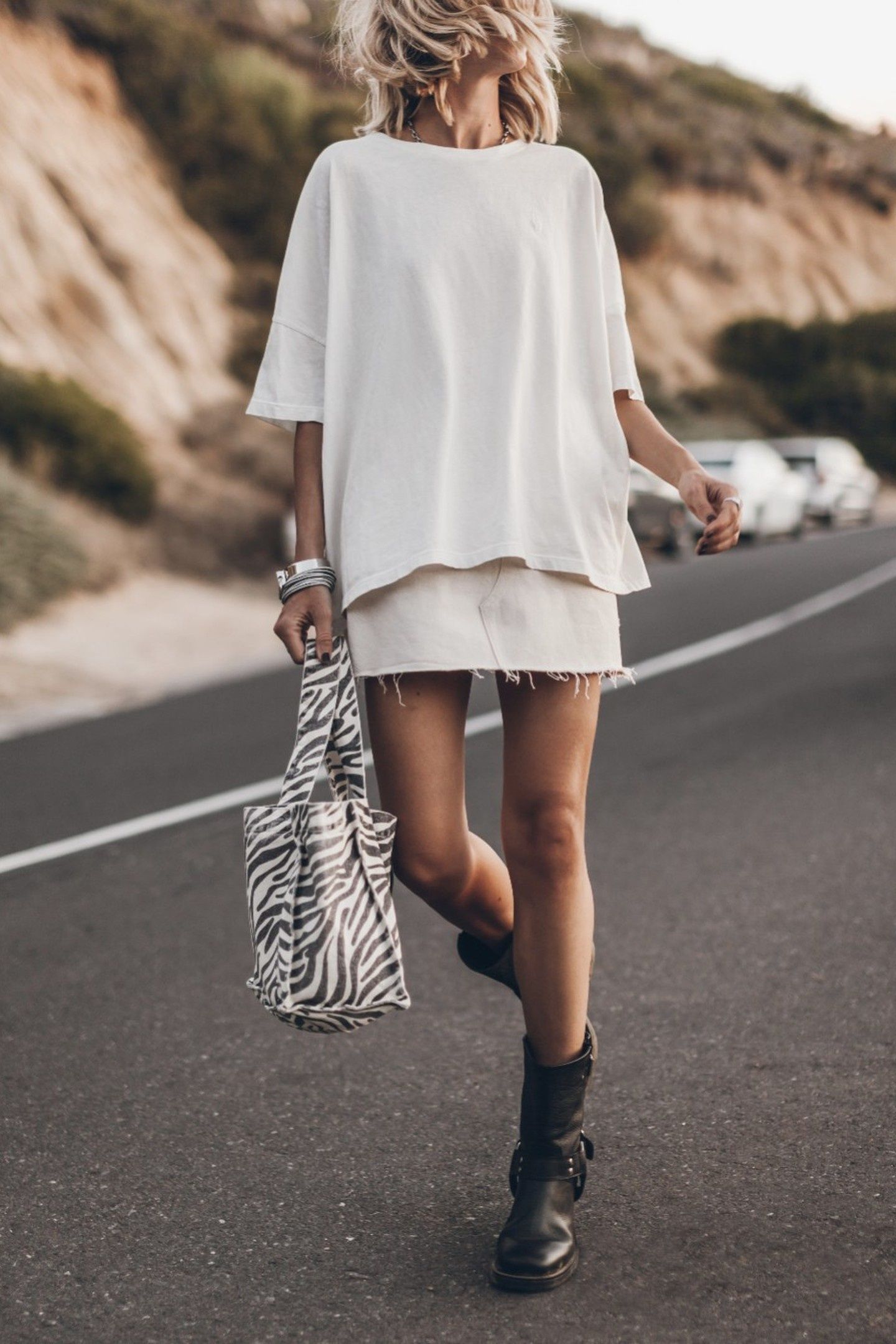 THE WHITE DENIM SKIRT WHITE 2