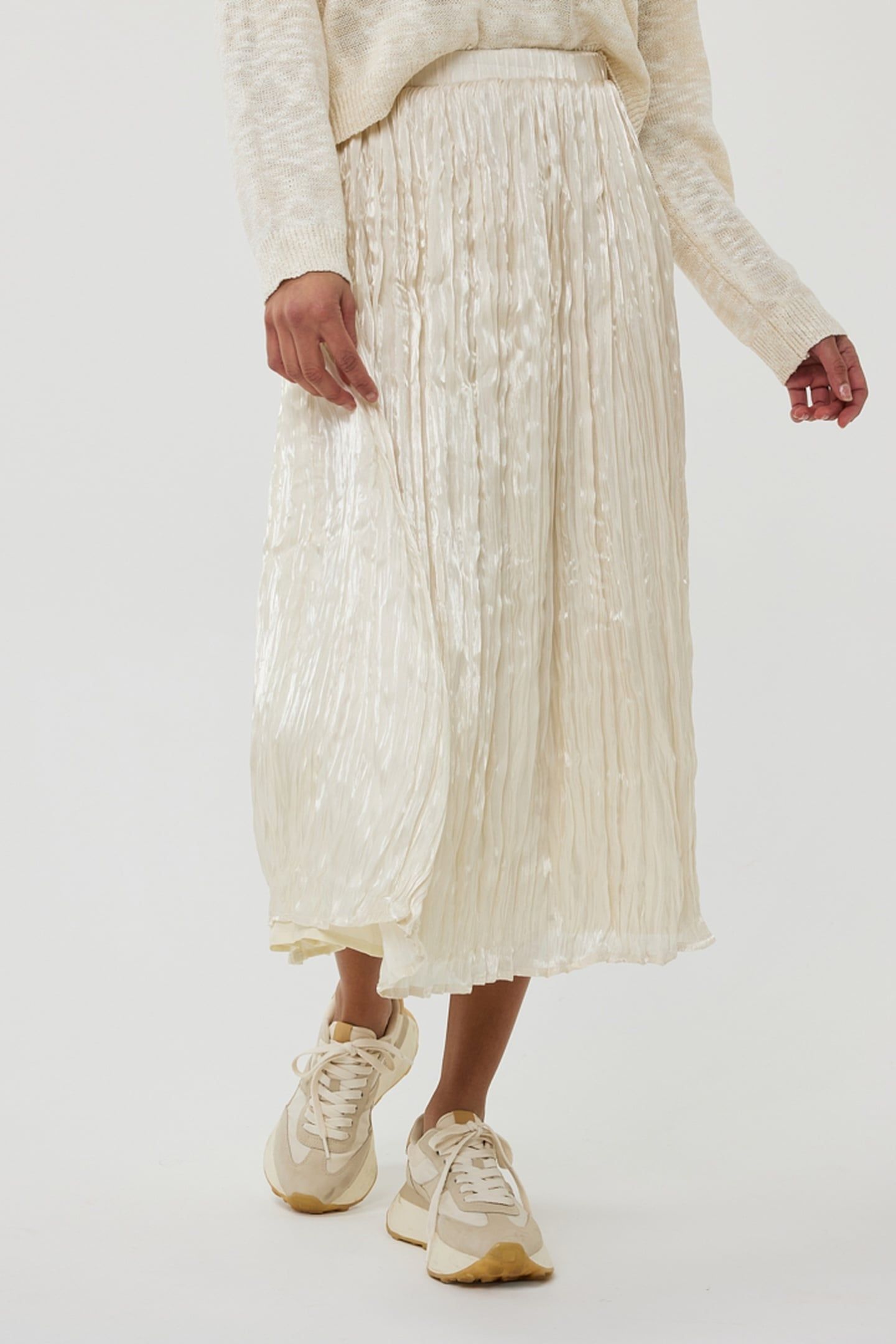 SKIRT PLISSE CHANGEANT OFF WHITE 2