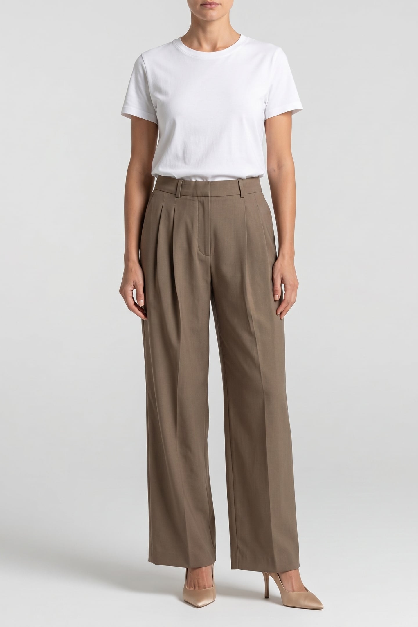 RAQUEL WOOL TROUSERS BEIGE 1
