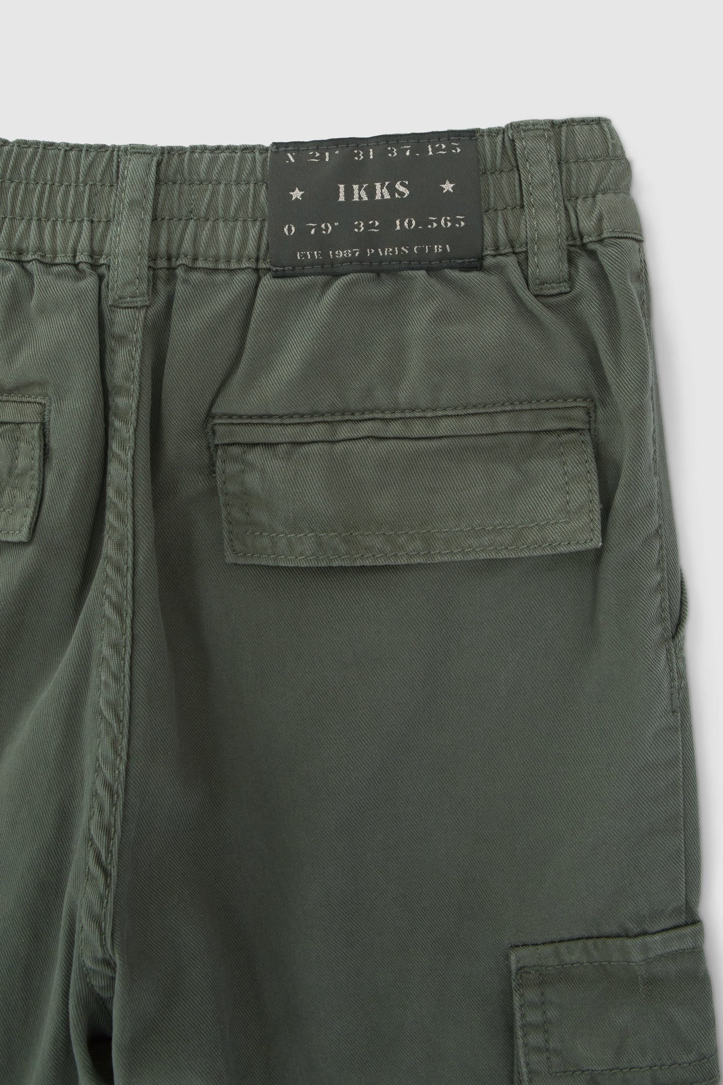 BOYS’ KHAKI CARGO TROUSERS WITH ELASTICATED WAIST 7