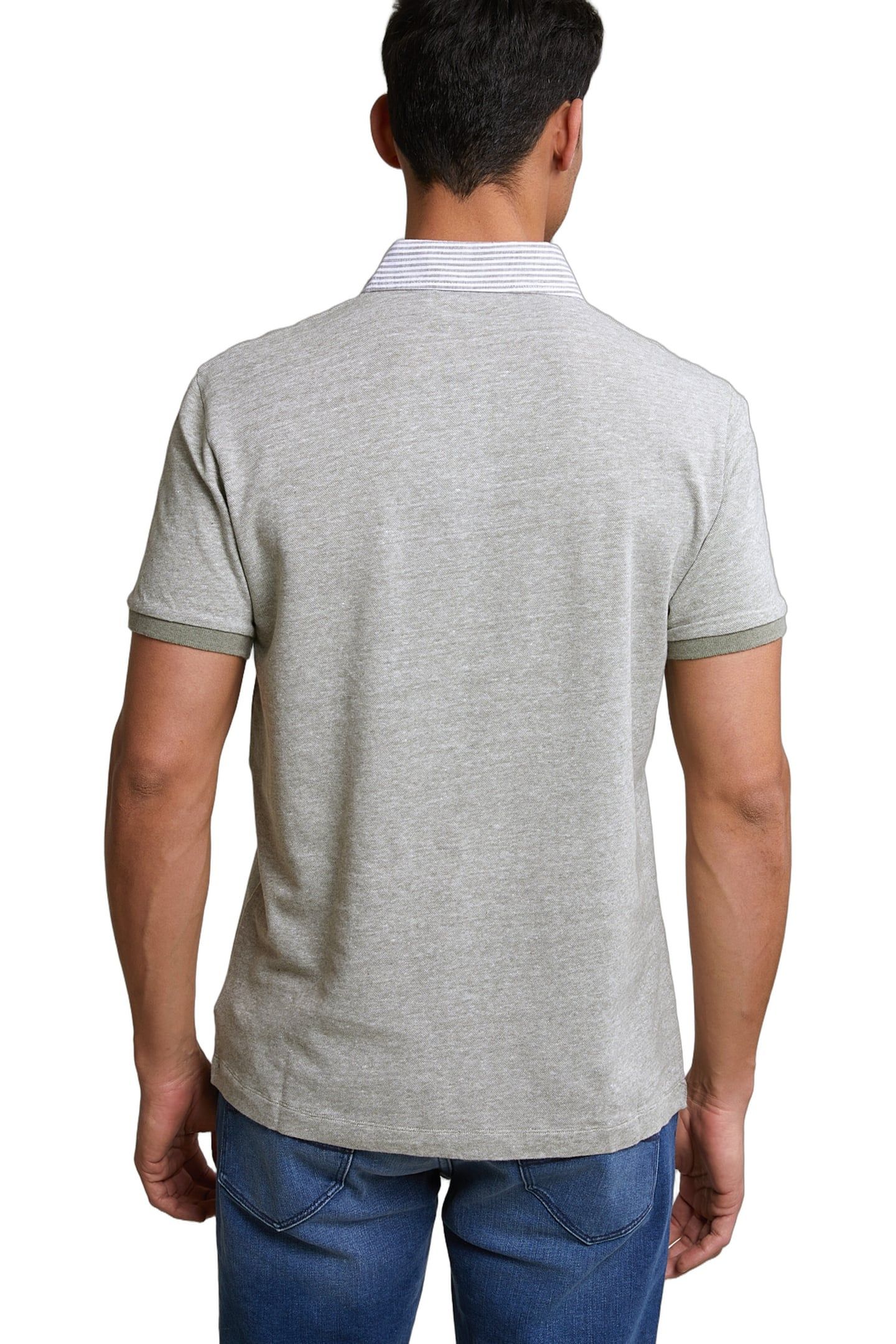 CUSTOM FIT COTTON-LINEN POLO SAFARI MIX 4
