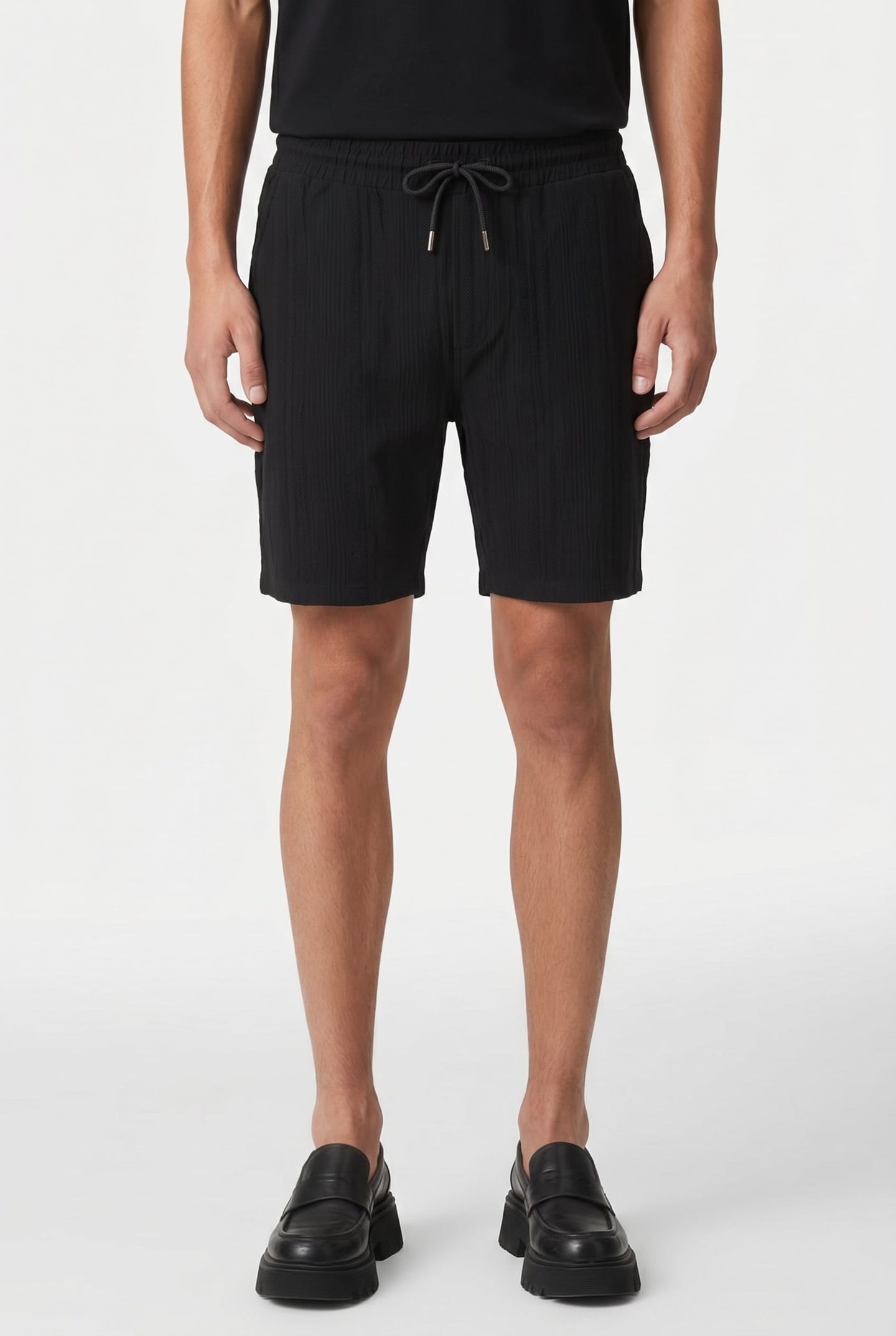 DRAWSTRING JERSEY SHORT BLACK 1
