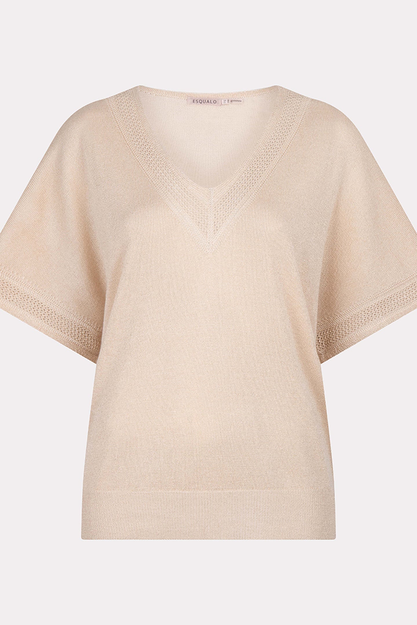 SWEATER BATWING POINTELLE LUREX IVORY 7